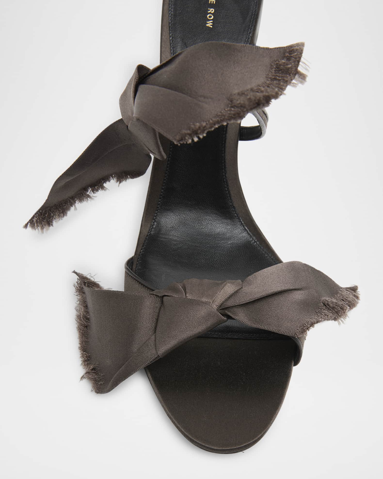 (New) The Row Vika シルクノット フラットスライドサンダル THE ROW Vika Silk Knot Flat Slide Sandals - Bergdorf Goodman