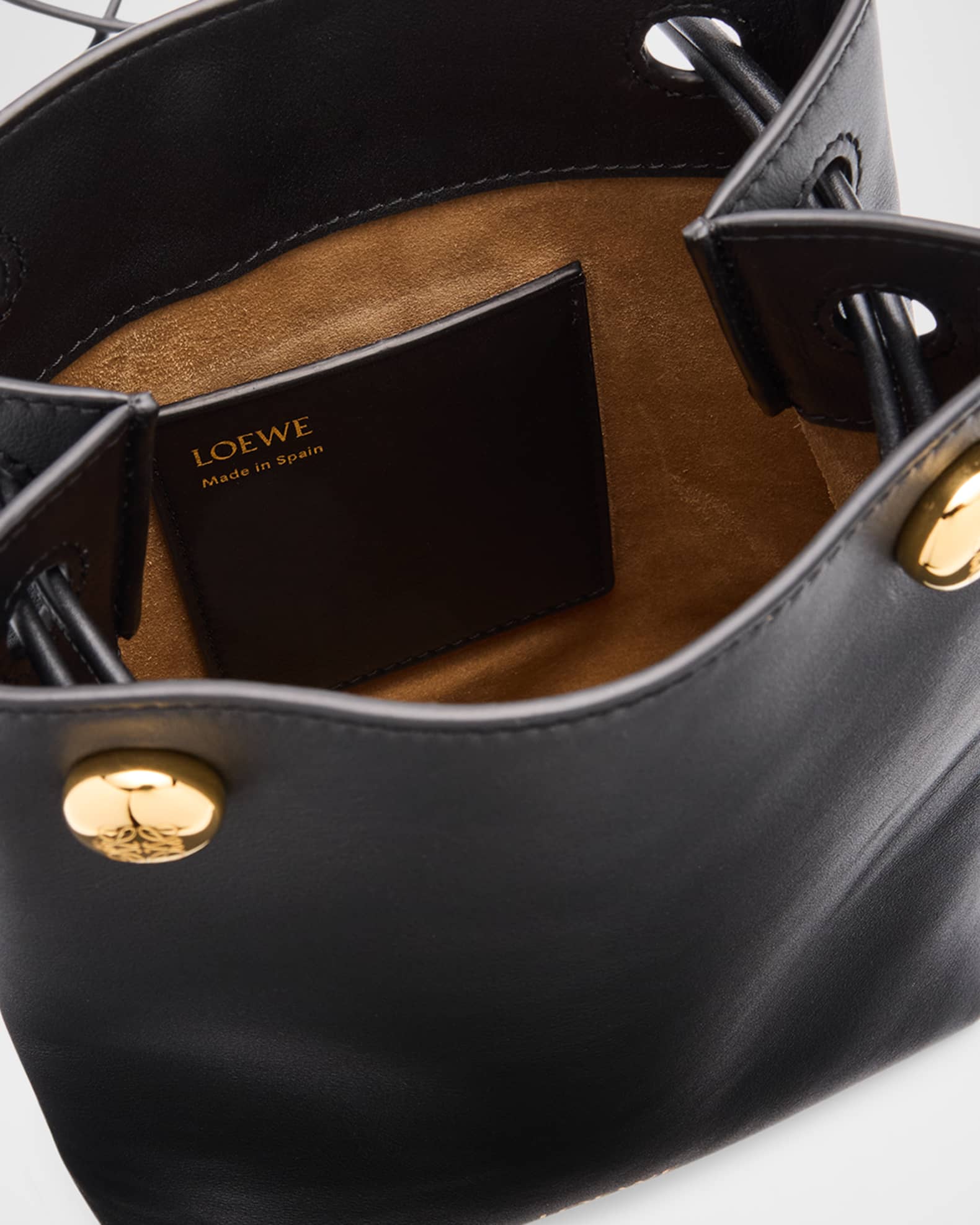 Loewe Pebble Pouch Bucket Bag in Calf Leather | Neiman Marcus