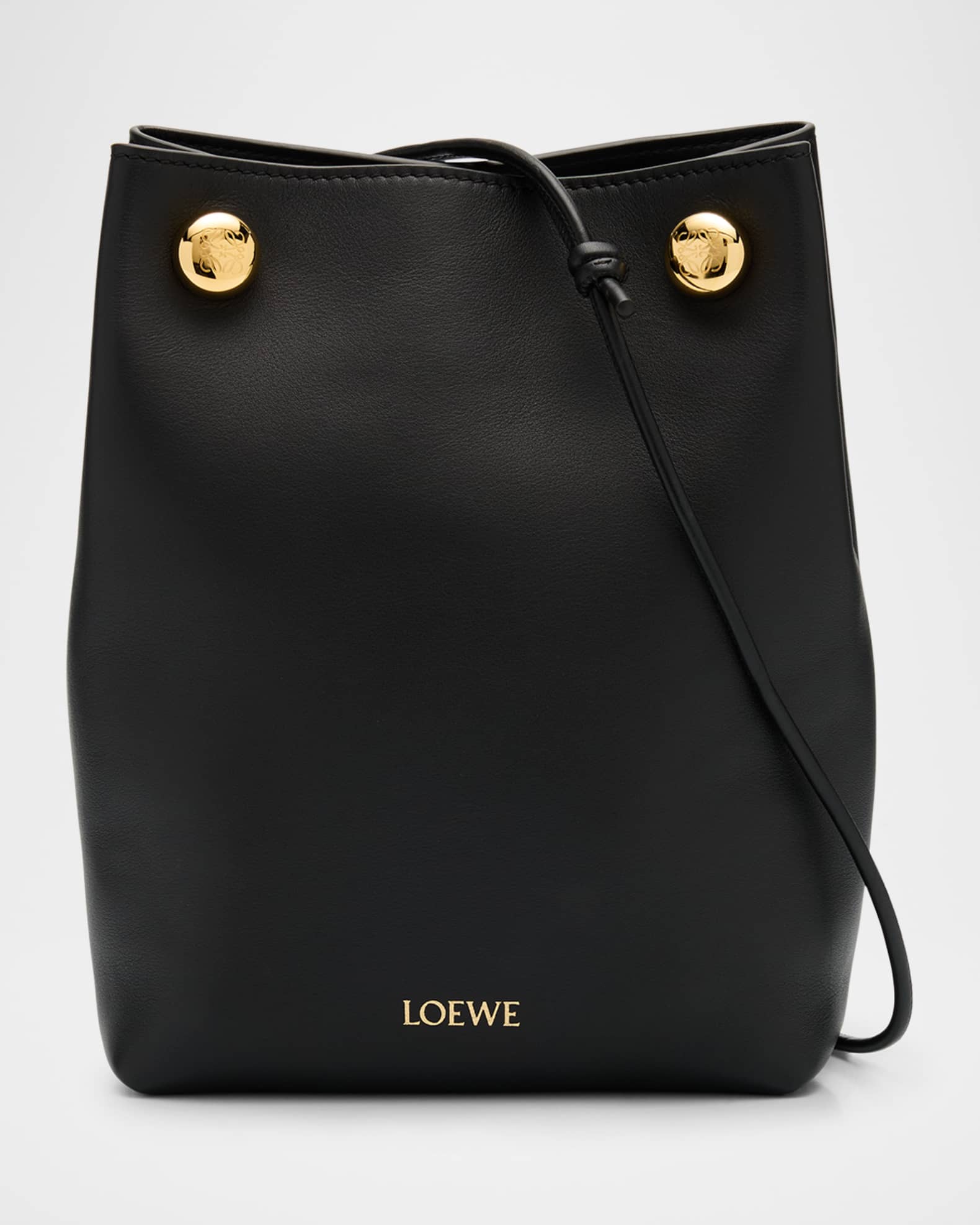 LOEWE ロエベ ショルダーバッグ レザー ロゴ金具 ブラック