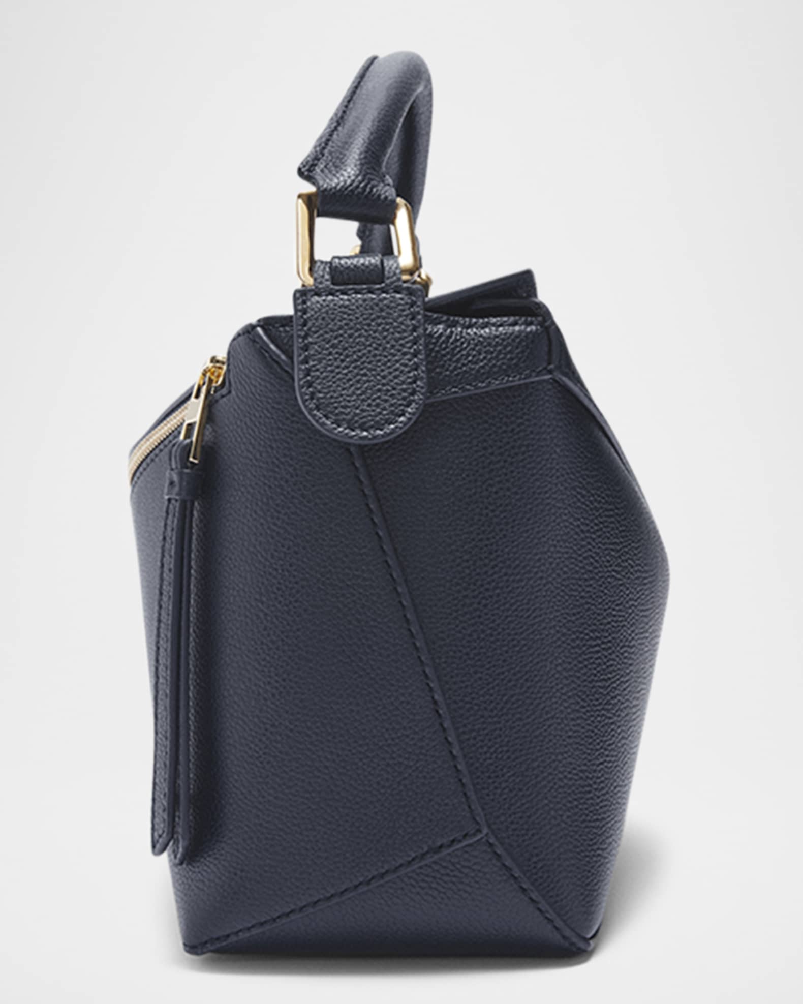 Puzzle Edge Small Shoulder Bag in Leather