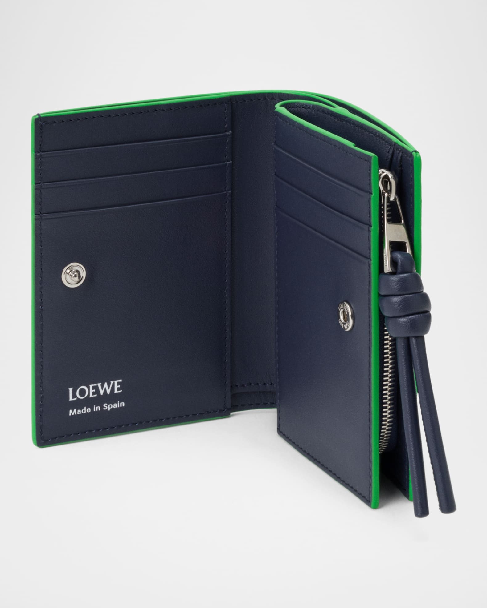 Loewe Knot Compact Wallet in Napa Leather | Neiman Marcus