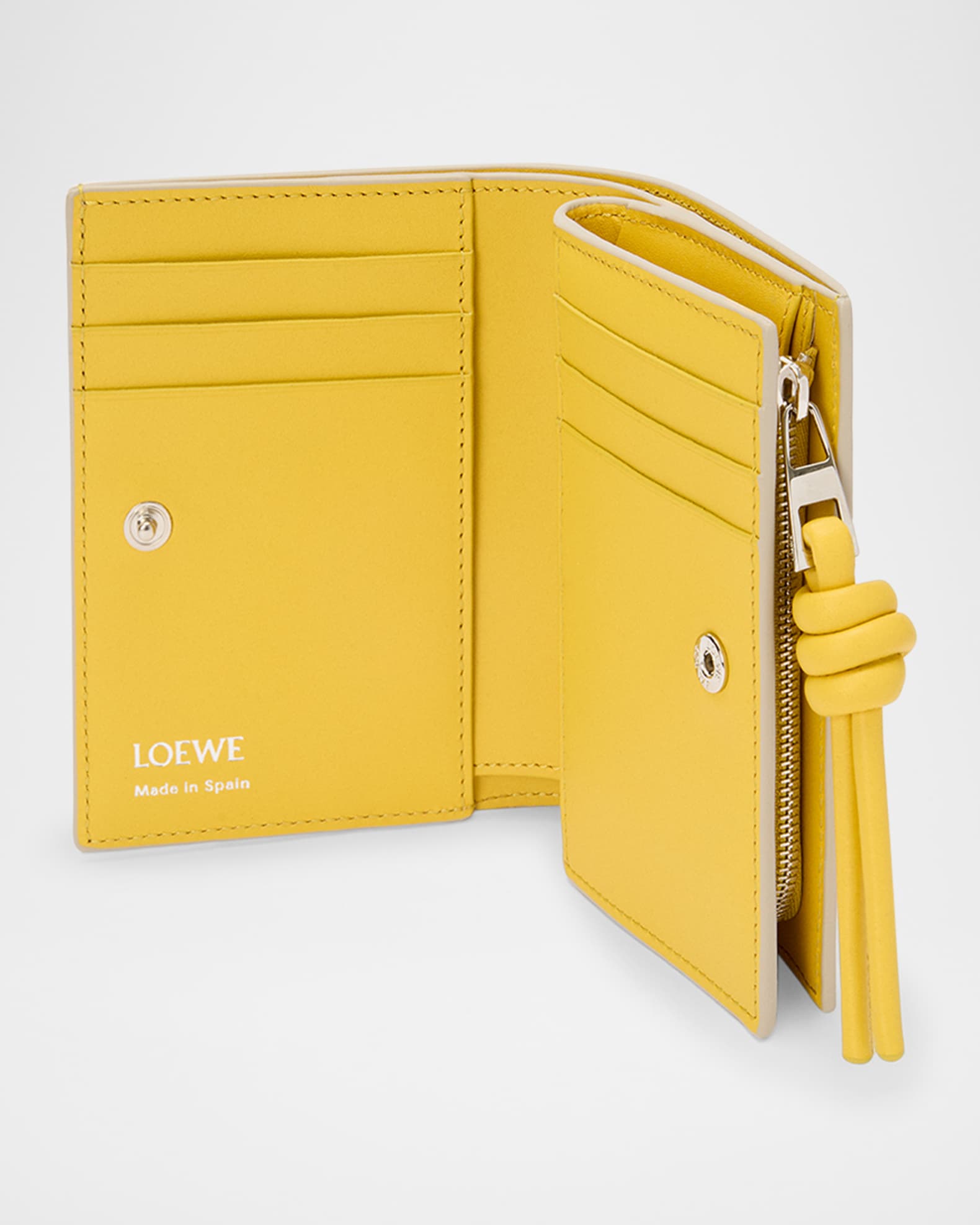 Knot Compact Wallet in Napa Leather  1