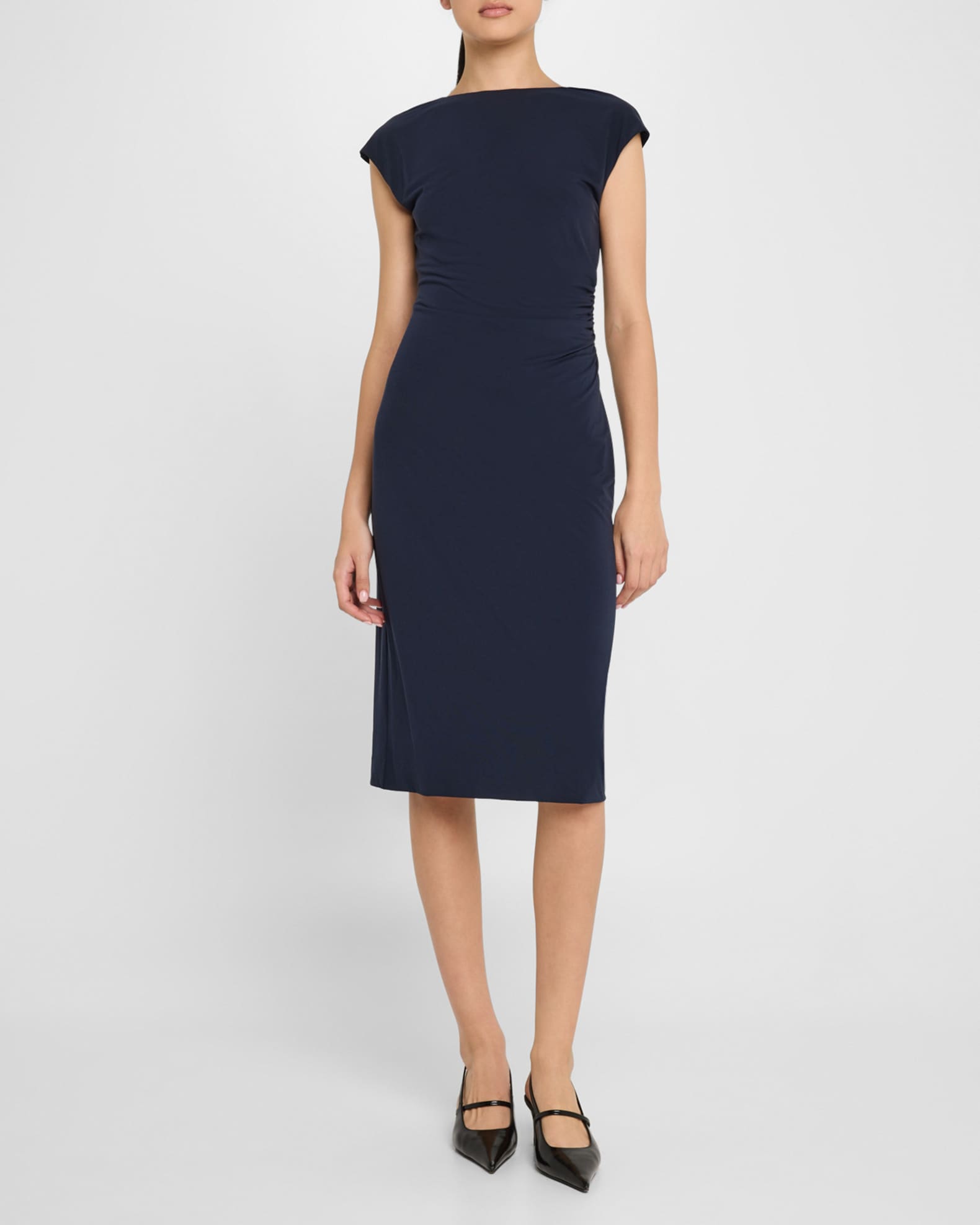Boat neck jersey dress shop