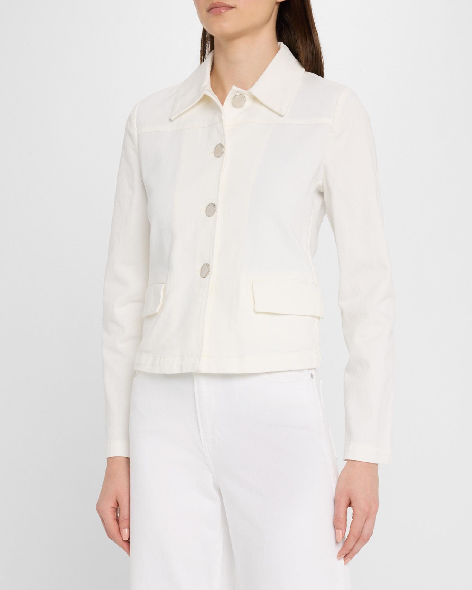 ARMANI - loose white denim jacket 短丈 90s EMPORIO ARMANI 