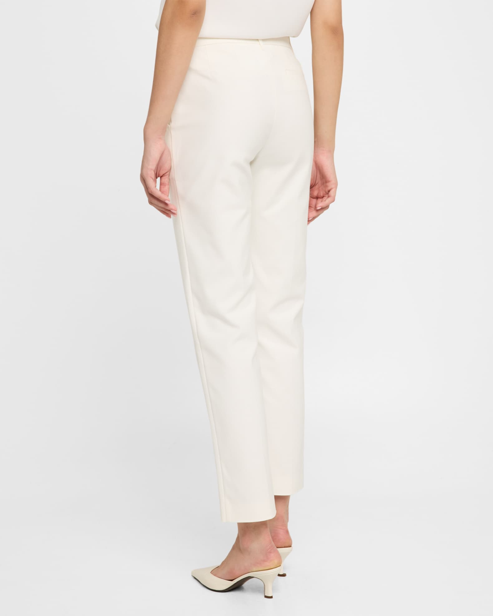 Emporio Armani Cotton Straight-Leg Trousers | Neiman Marcus