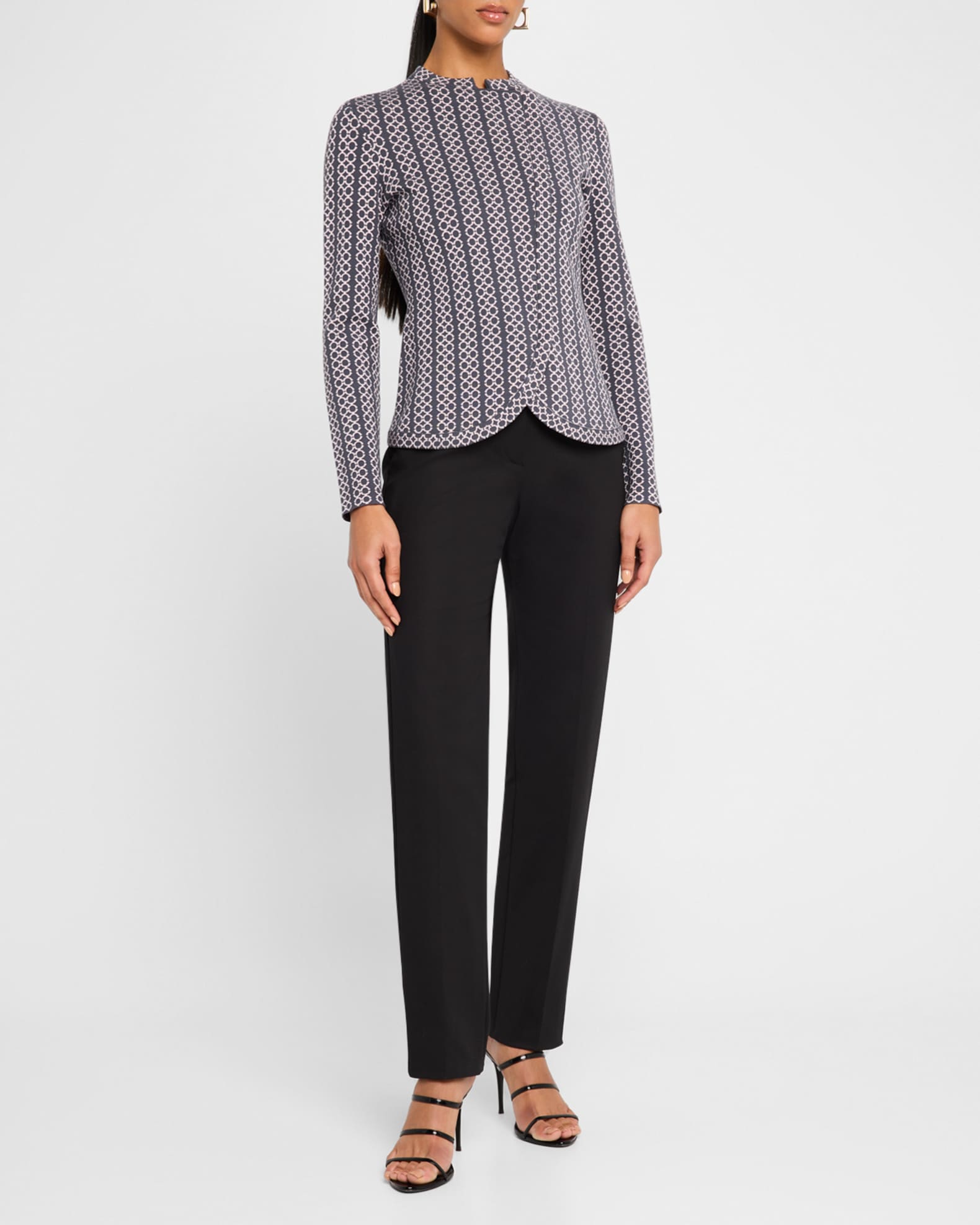 Mid-Rise Straight-Leg Trousers 1