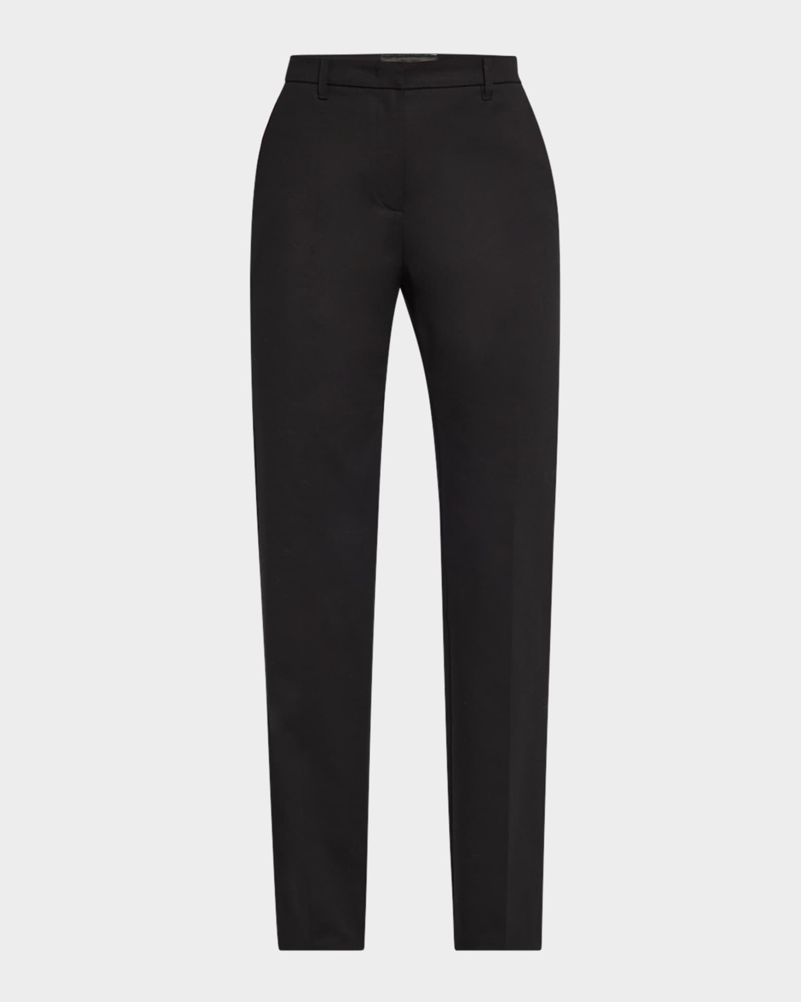 Mid-Rise Straight-Leg Trousers 0