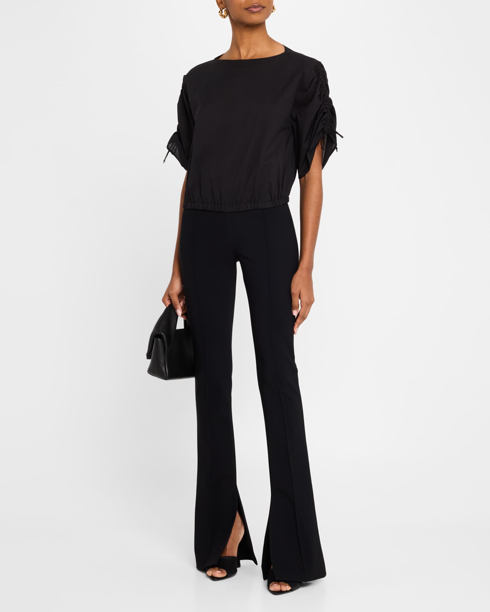 Ruched-Sleeve Blouse 1