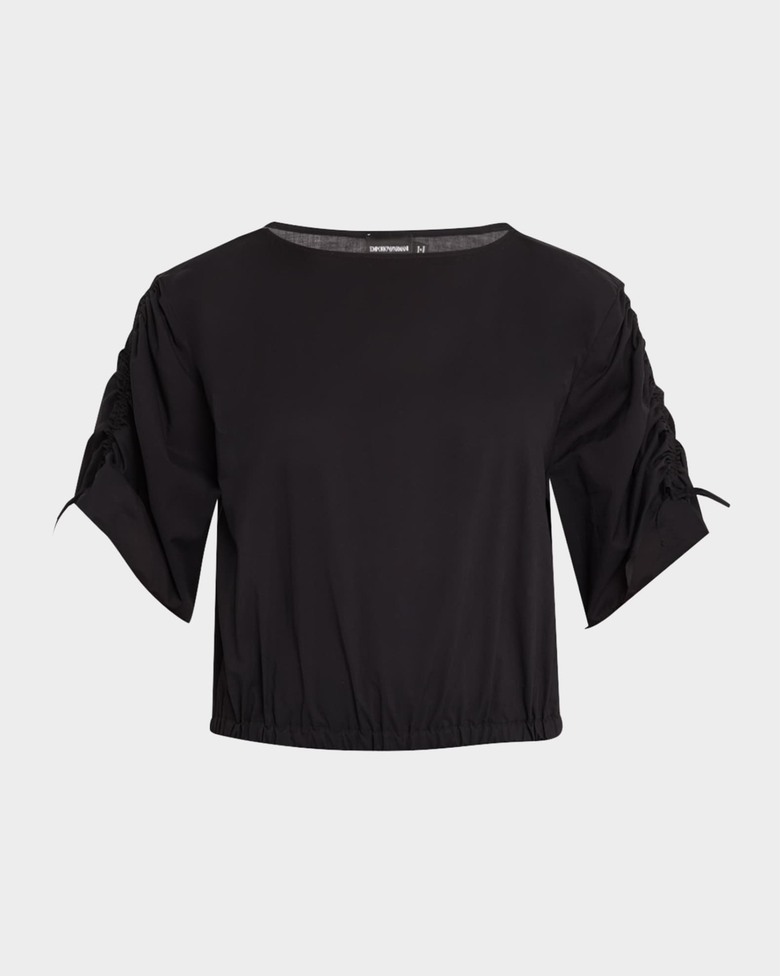 Ruched-Sleeve Blouse 0