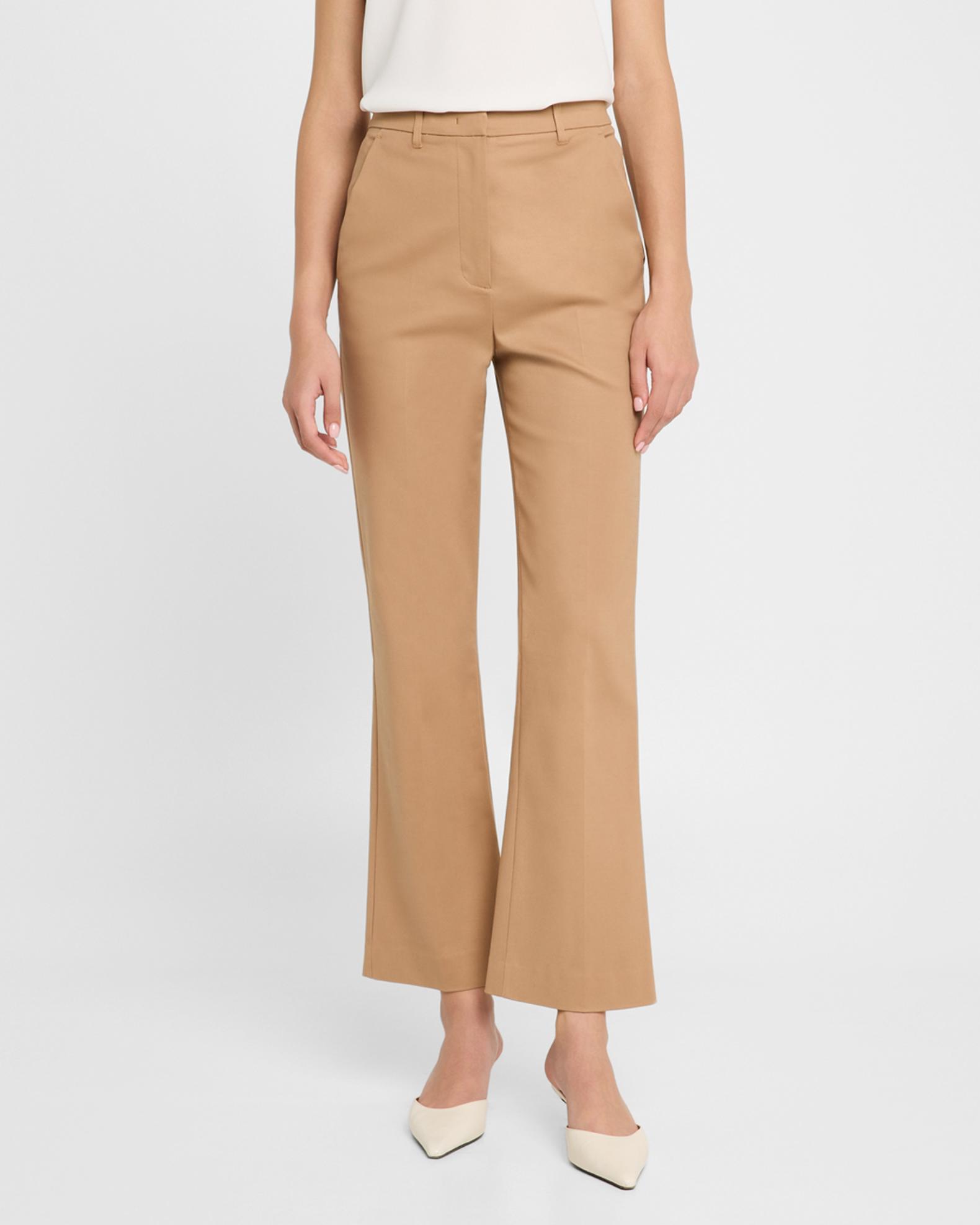 Emporio Armani Cotton Flare Trousers | Neiman Marcus