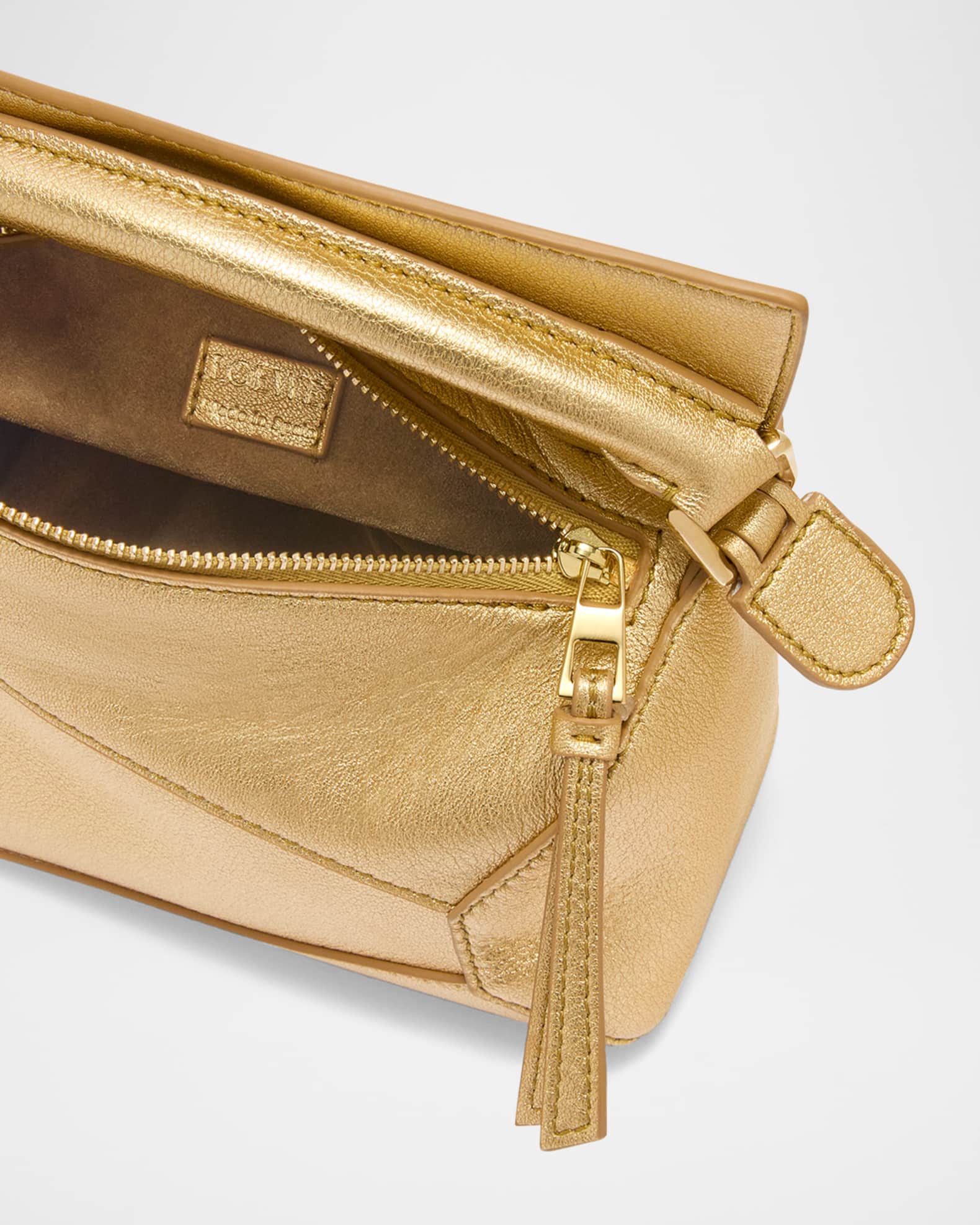 クラッチバッグ LOEWE PUZZLE FOLD YELLOW CLUTCH BAG Loewe Puzzle Fold Yellow Clutch Bag In Metal | ModeSens