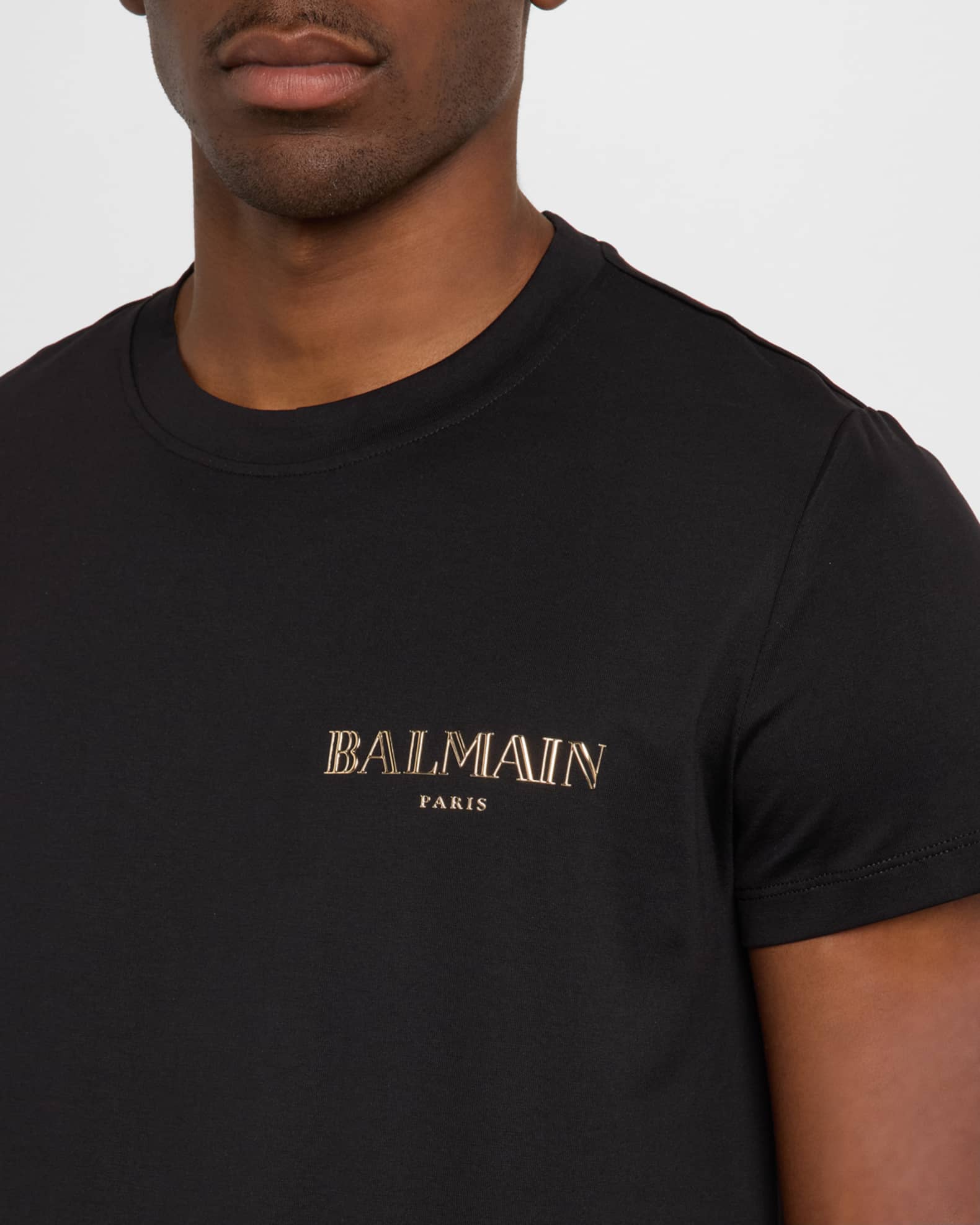 Balmain Men's Vintage Gel Logo T-Shirt | Neiman Marcus