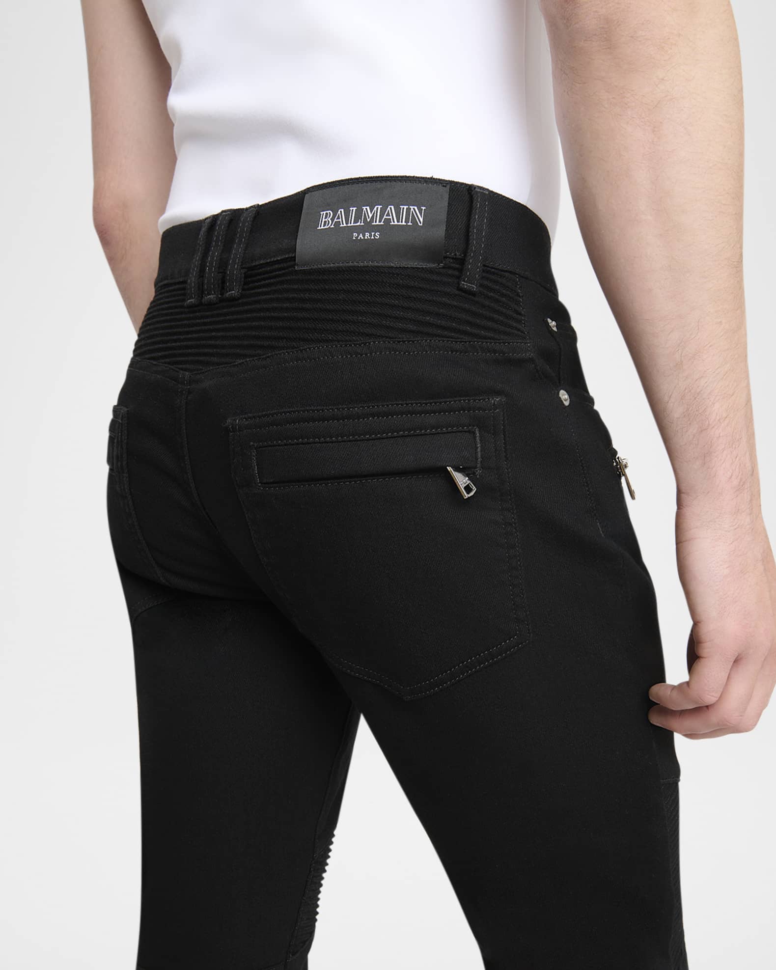 Slim cut cotton jeans black - Men | BALMAIN