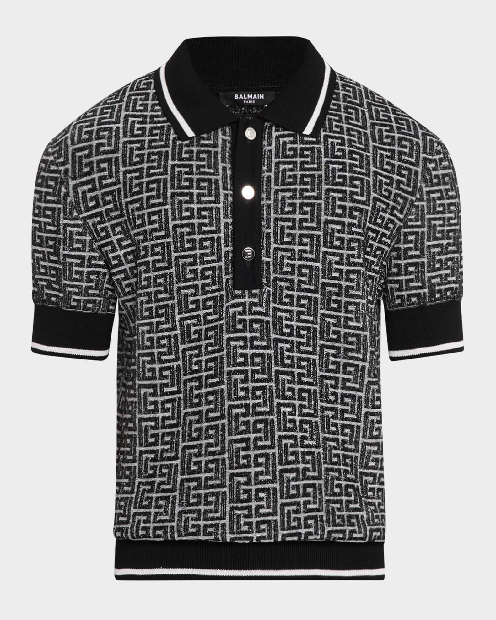 Men's Monogram Knit Polo Shirt 0