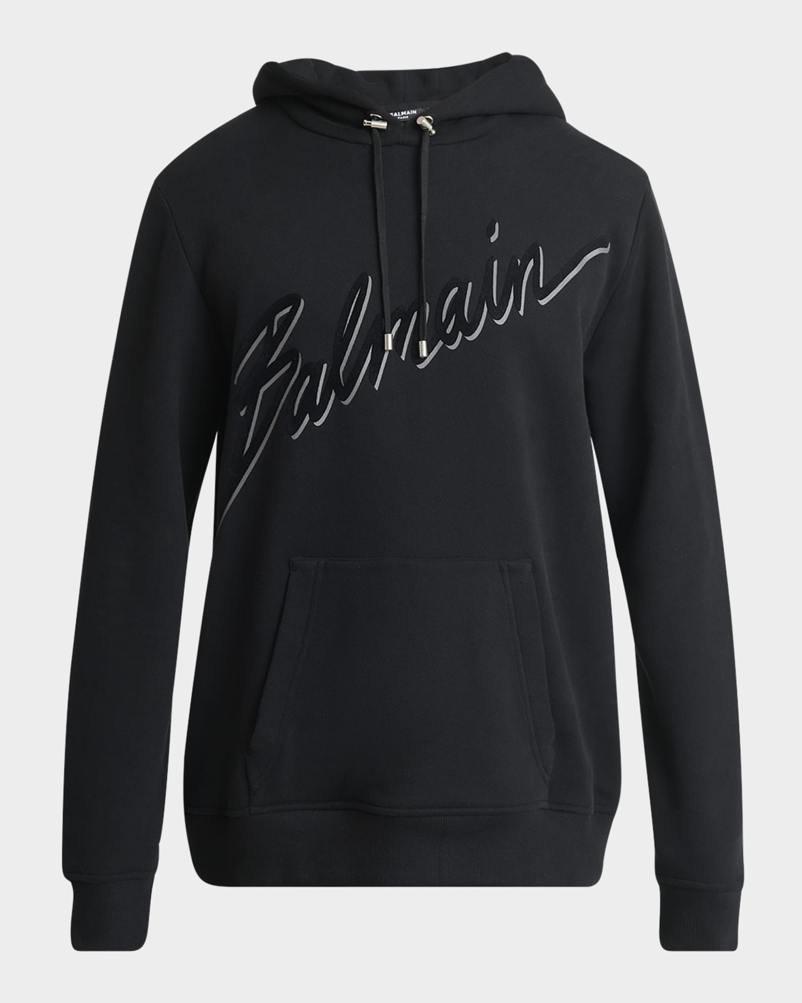 Men's Flocked Script Hoodie 0
