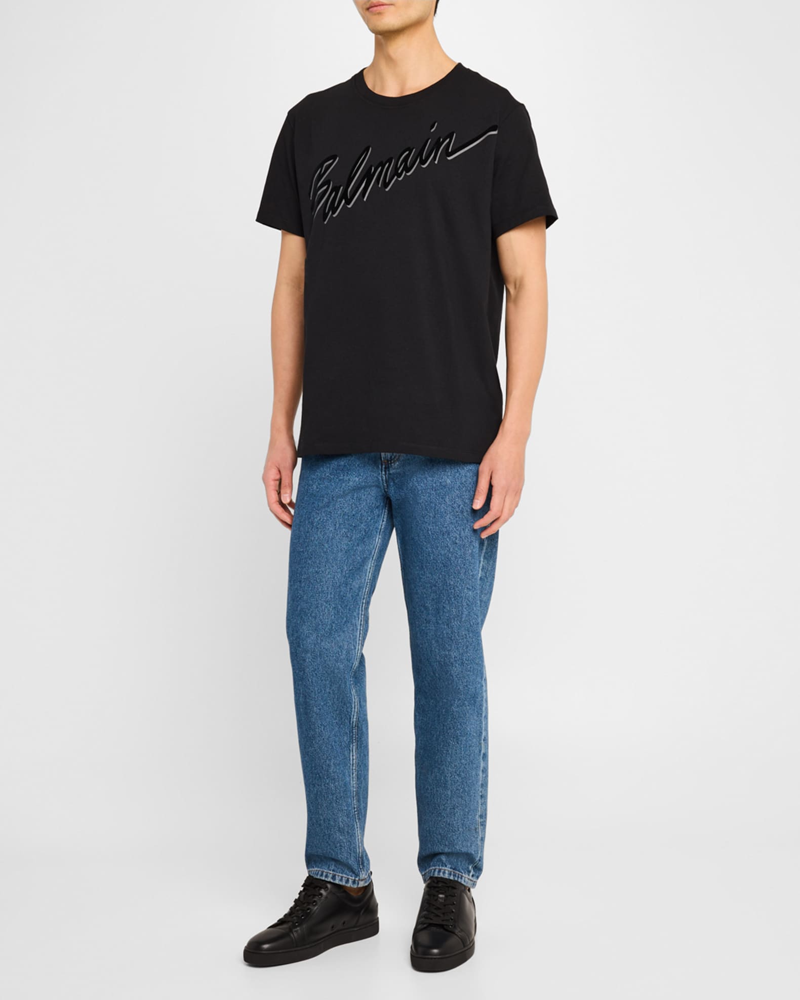 Men's Flocked Script T-Shirt 1