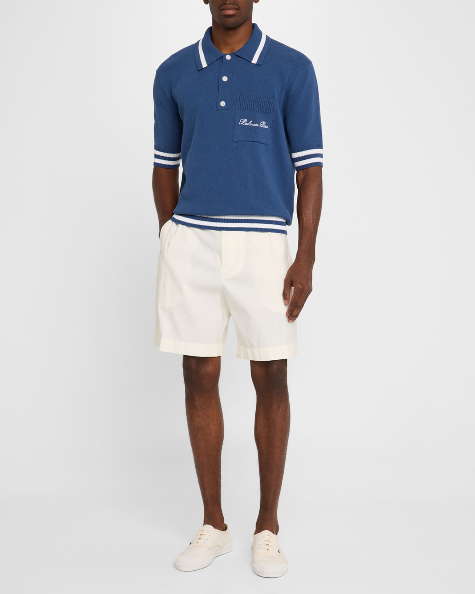 Men's Striped-Trim Polo Shirt 1