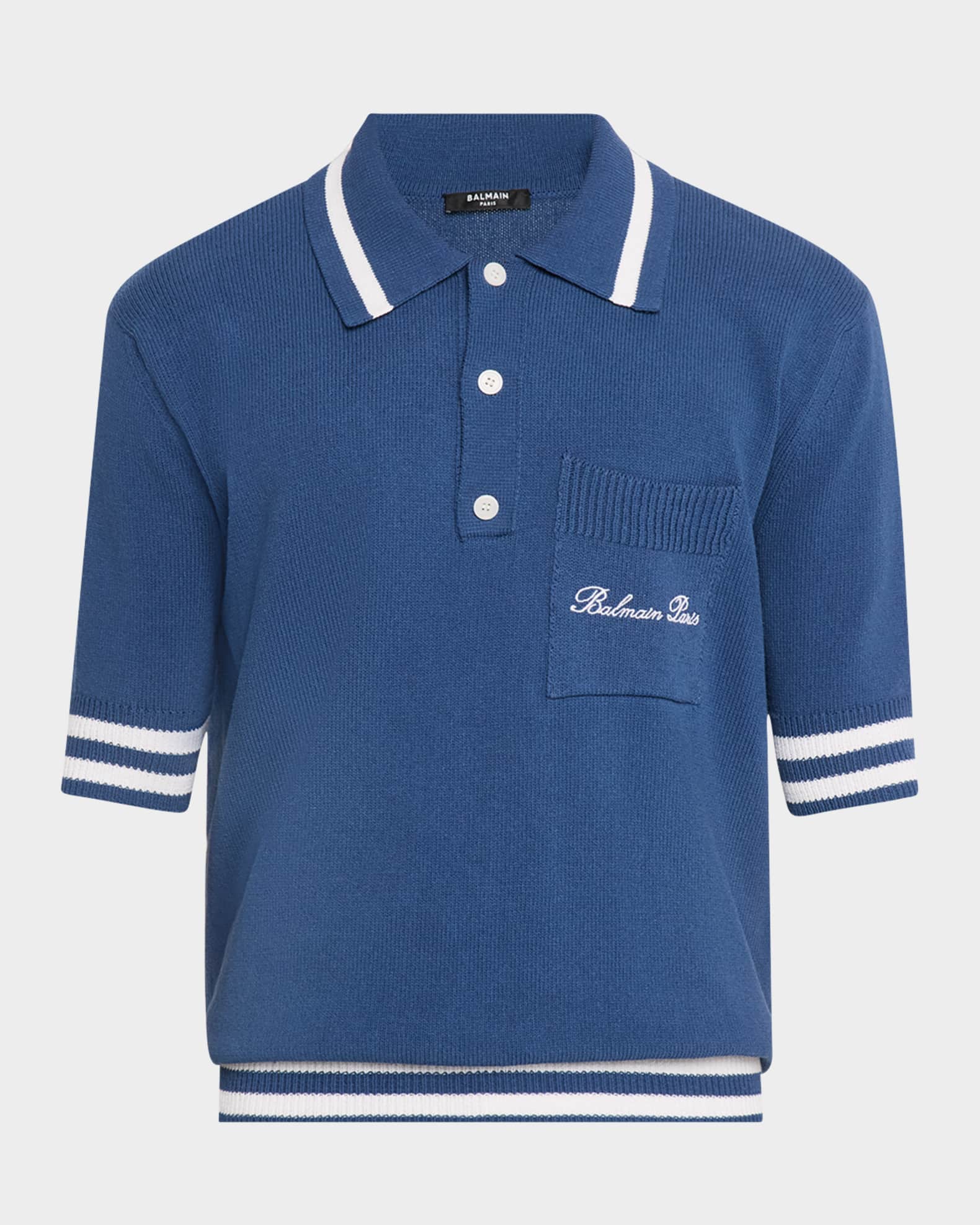 Men's Striped-Trim Polo Shirt 0