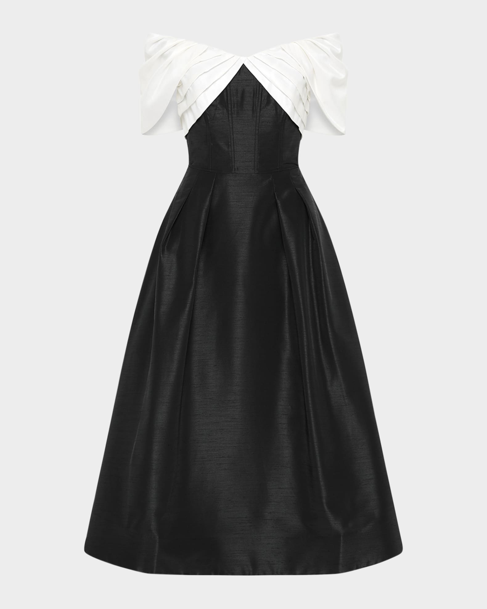 Eliza Bicolor Strapless Midi Dress 0
