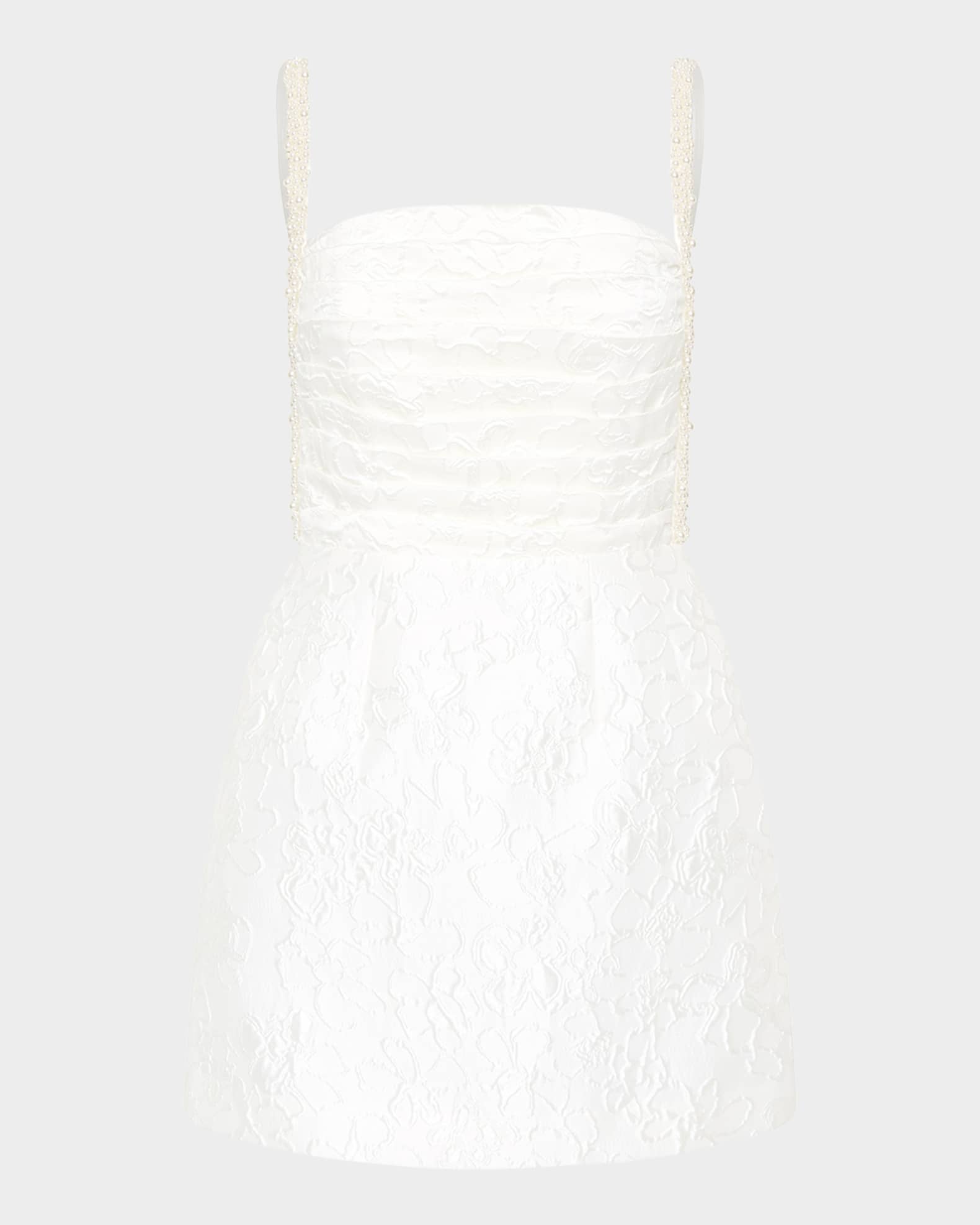 Esther Mini Dress with Pearly Straps 0