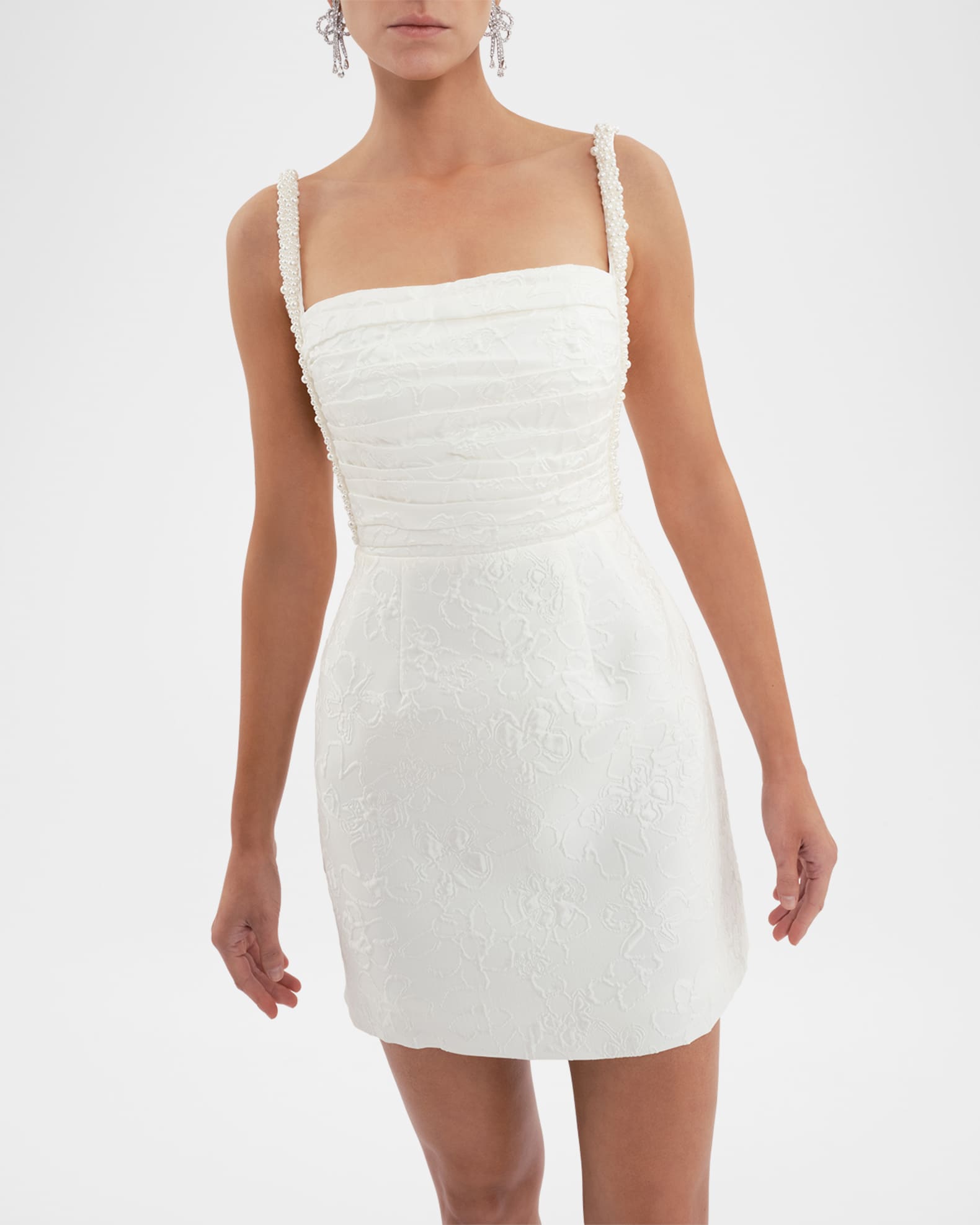 【REBECCA VALLANCE】Esther Strap Mini Dress パール装飾 REBECCA VALLANCE Esther Mini Dress with Pearly Straps
