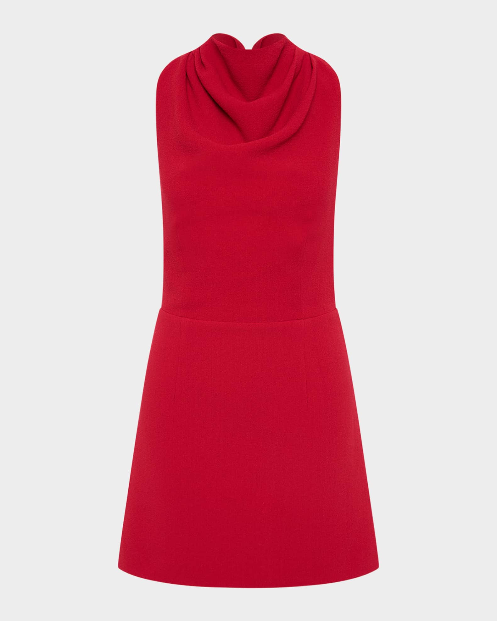 Akari Cowl-Neck Twist Back Mini Dress 0