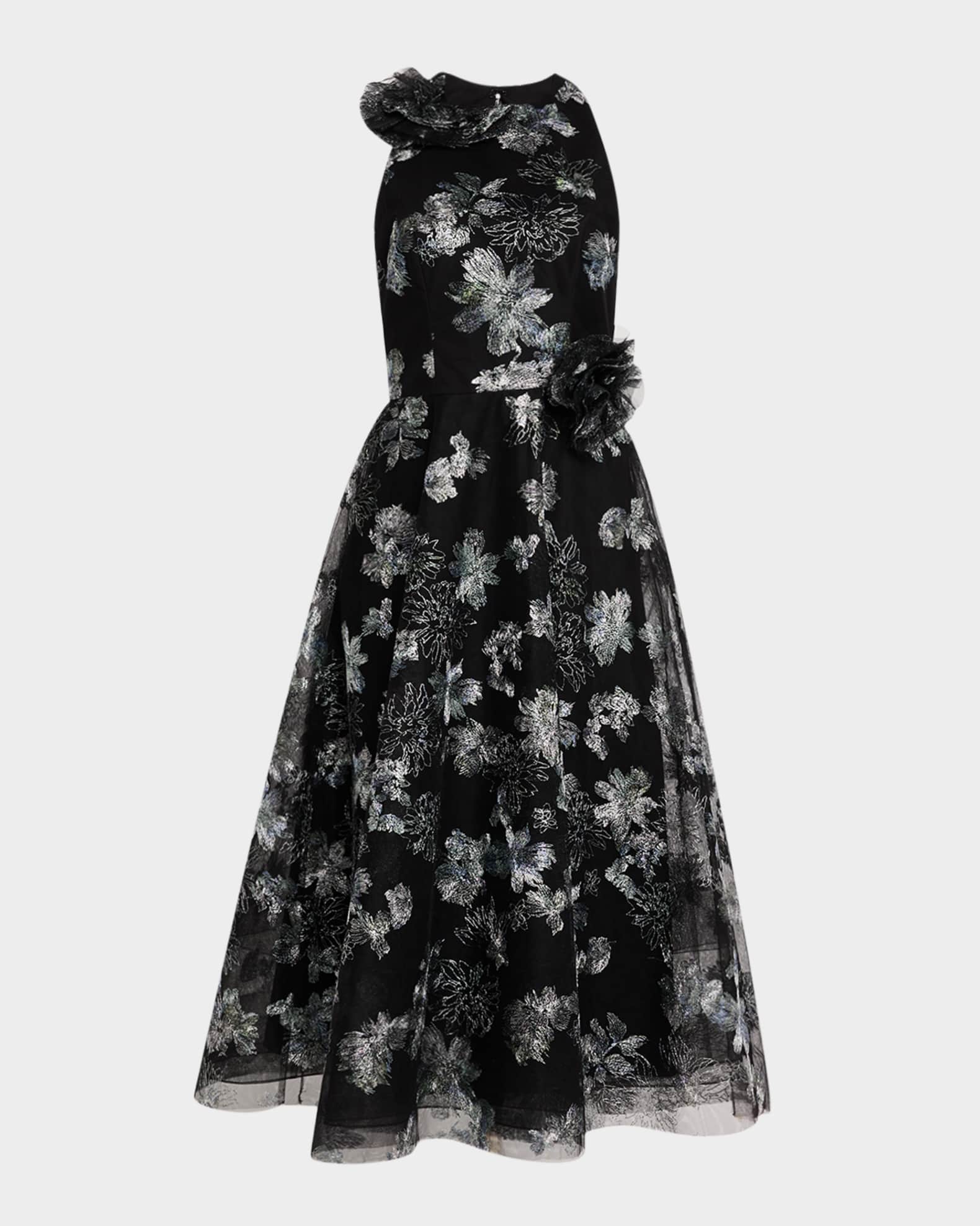 Teri jon tulle midi dress top
