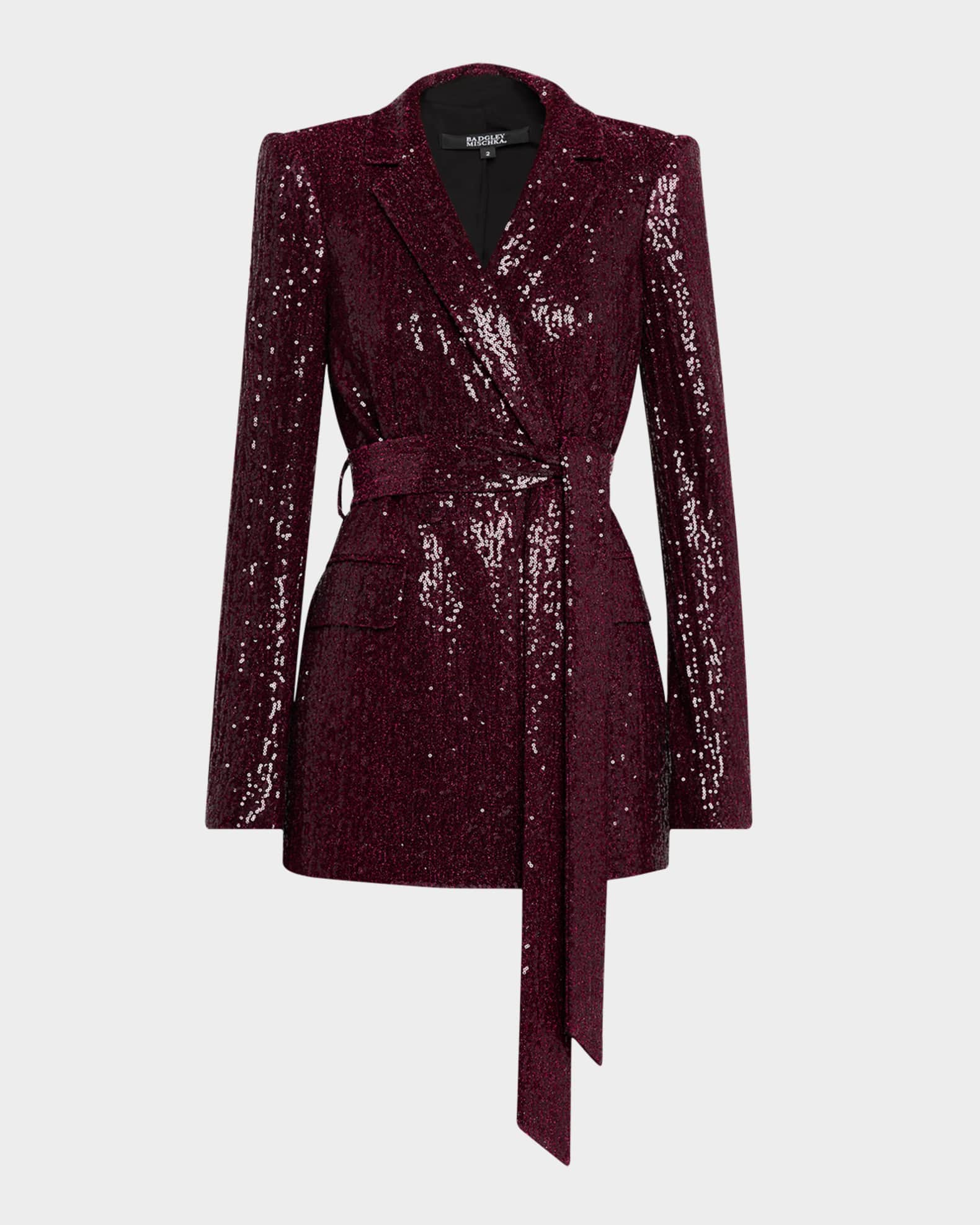 Double-Breasted Sequin Jacket 0