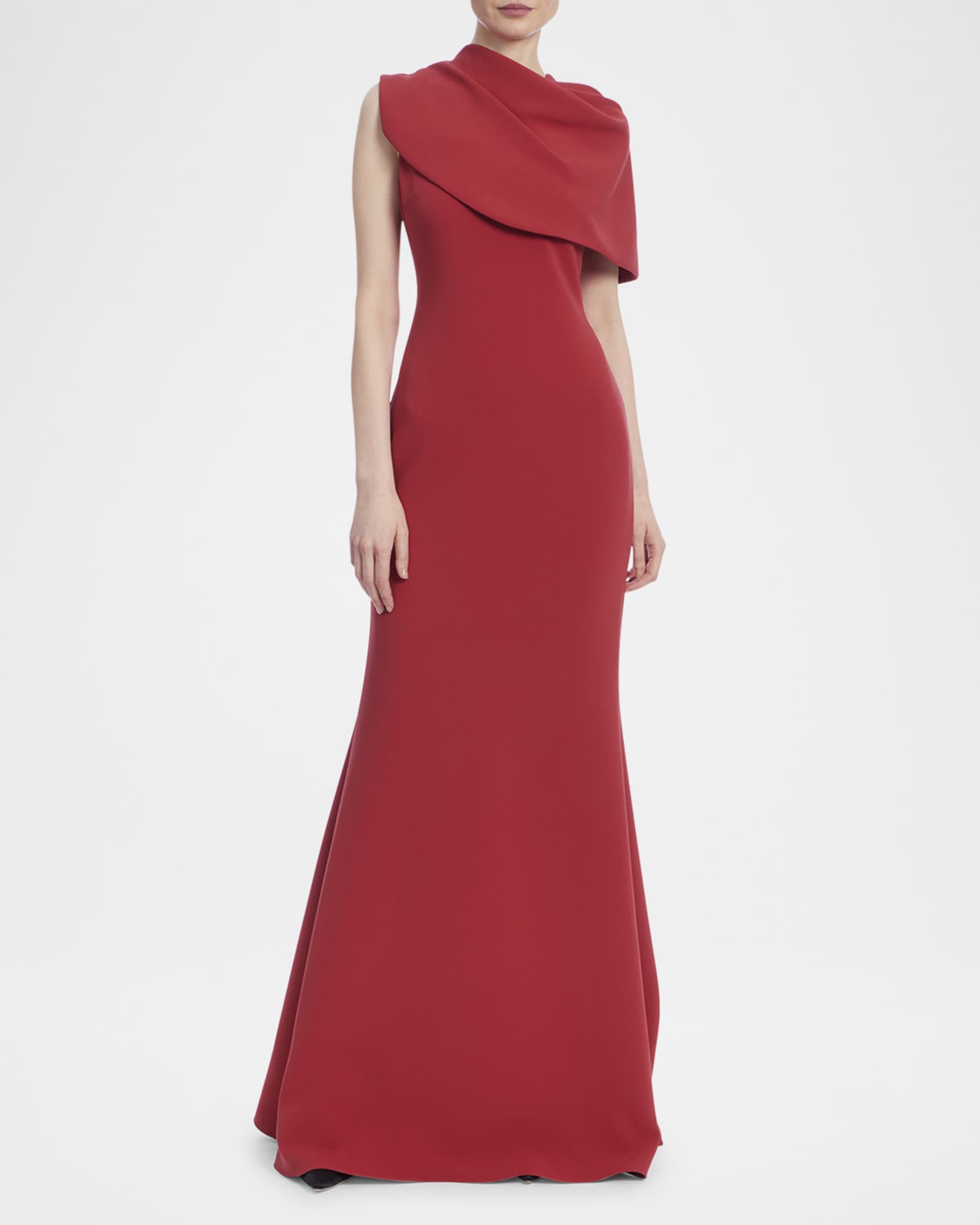Badgley mischka collection meghan halter column gown clearance