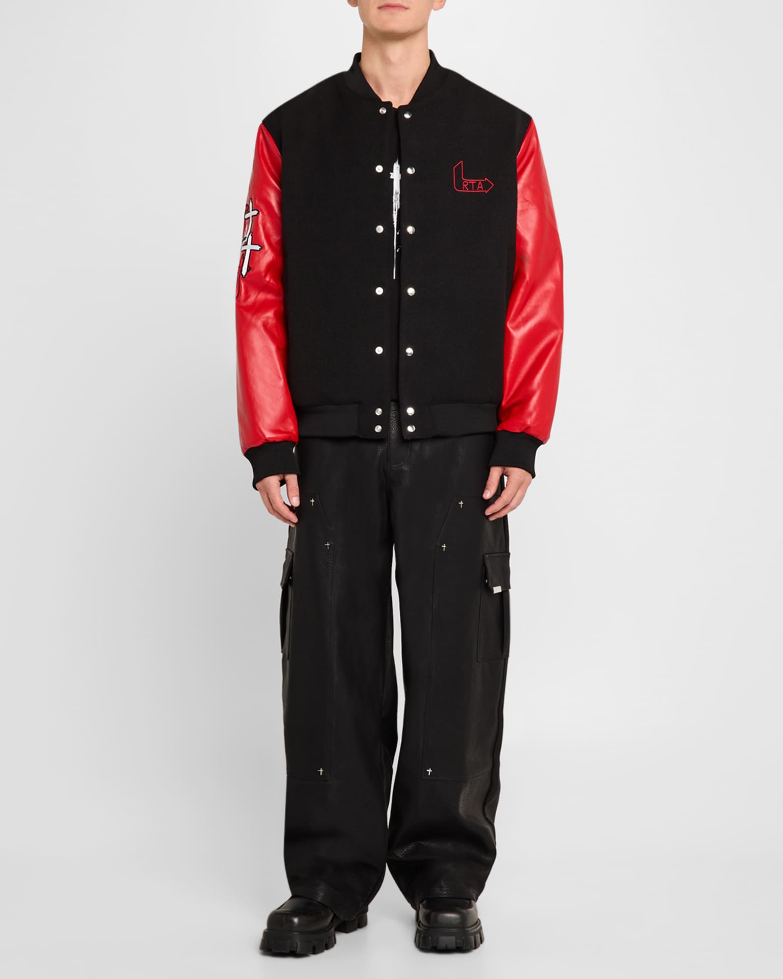 Men's Marty Flame Logo Varsity Jacket 1