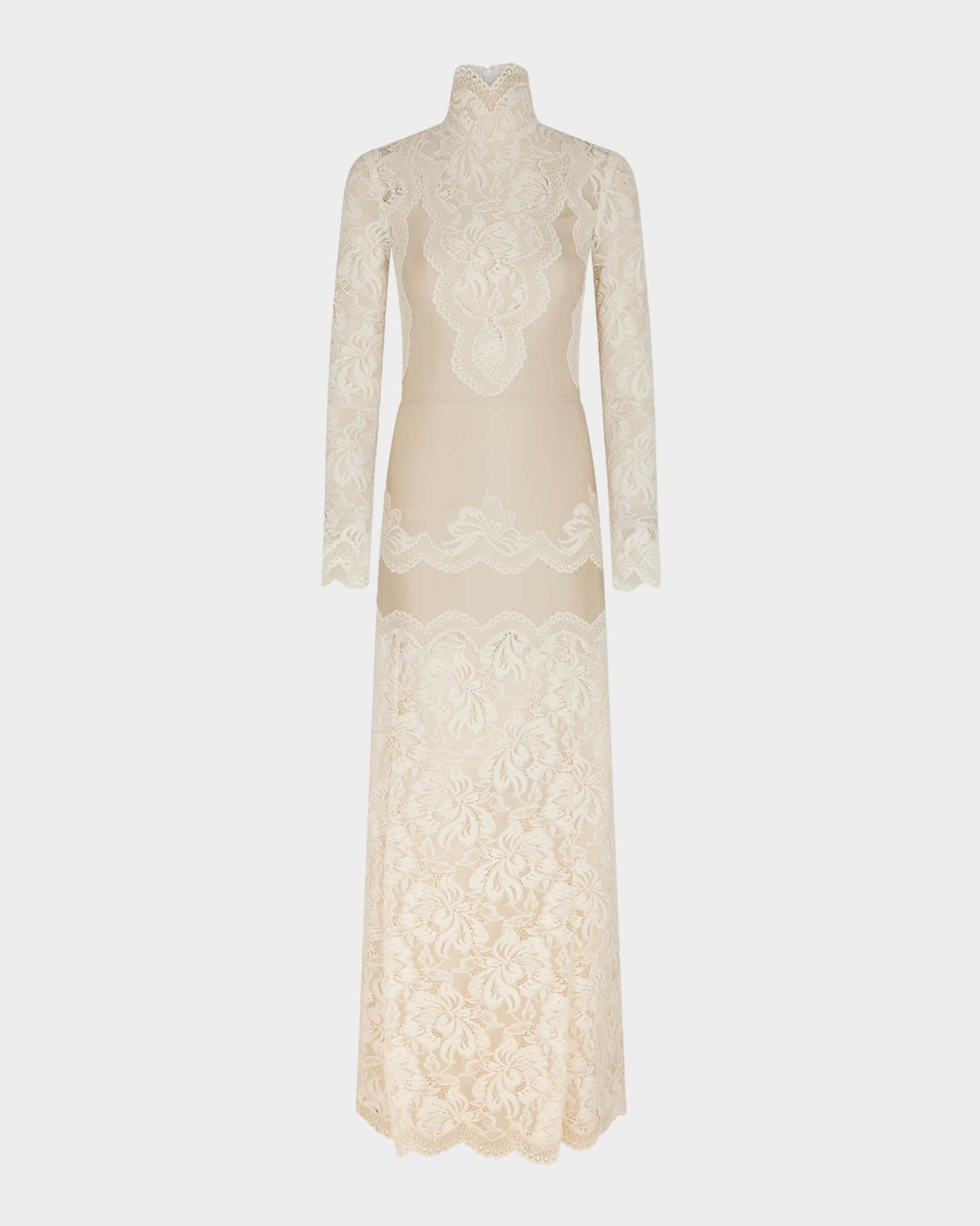 chinese dress ladies Bojana Crochet Lace Overlay Turtleneck Dress White– Selfie Leslie main image 1