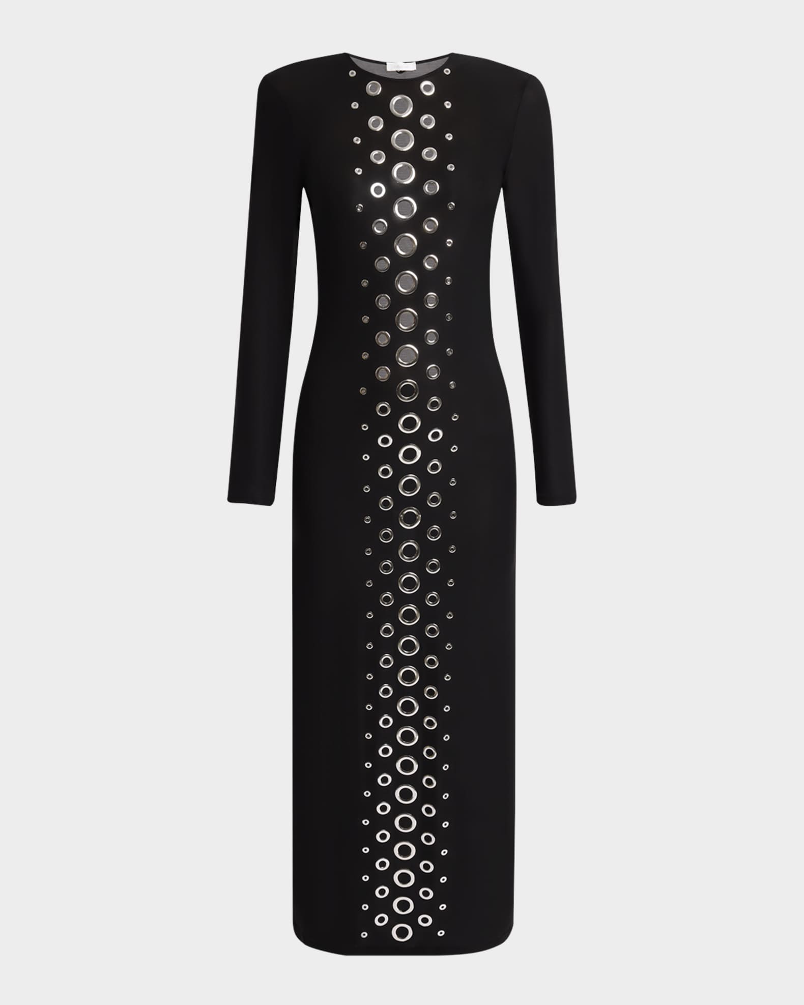 Grommet Long-Sleeve Maxi Dress 0