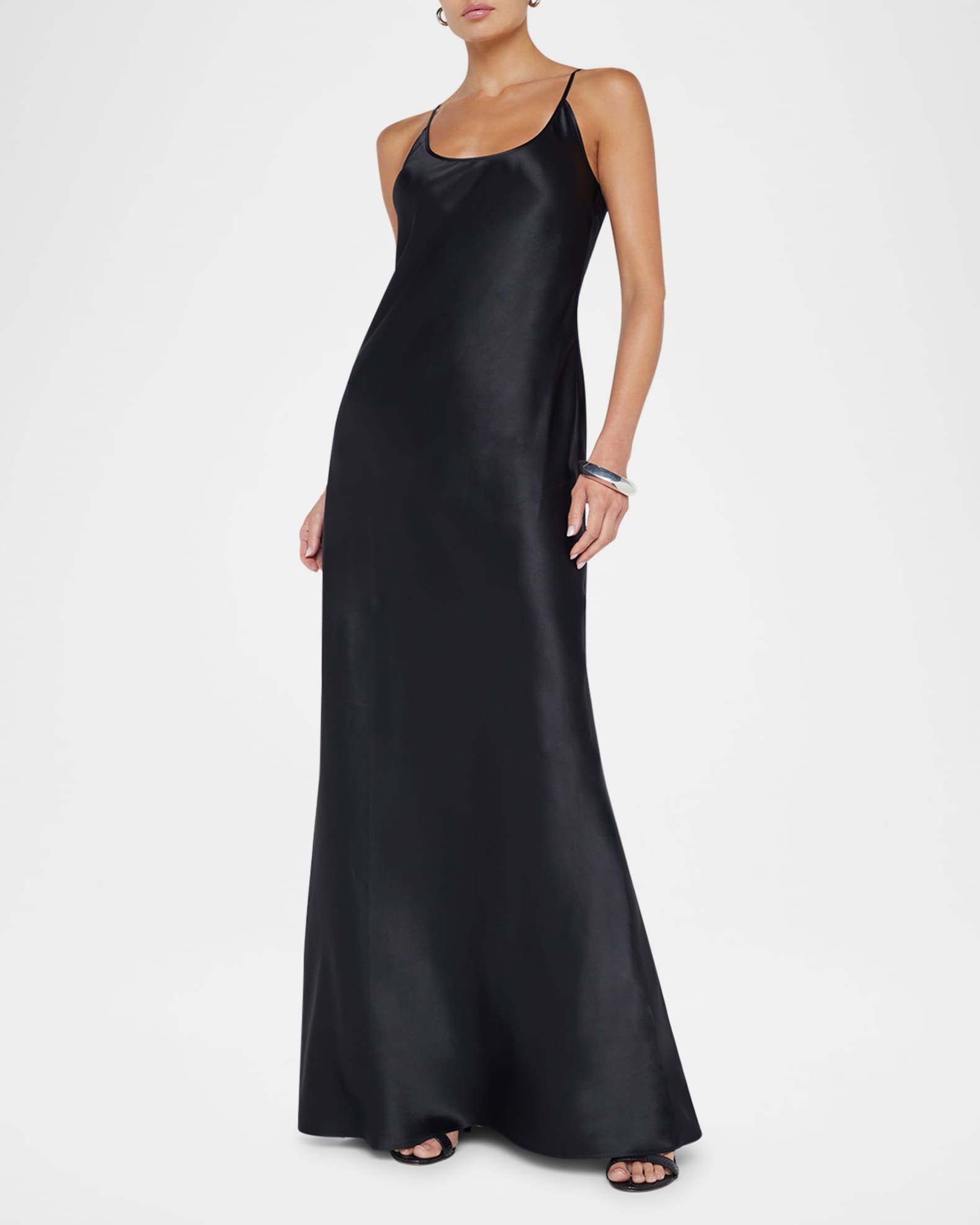 Charmaine U-Neck Silk Gown 1