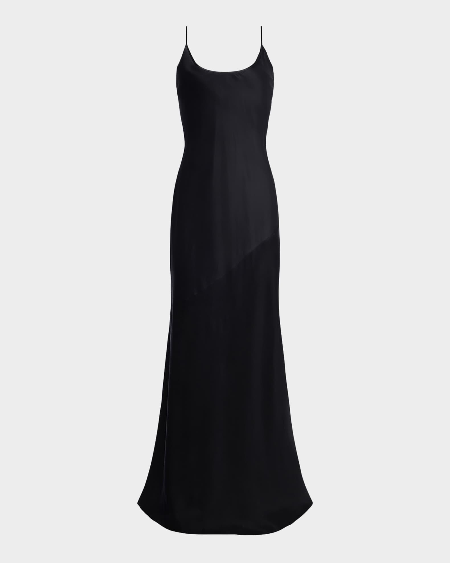 Charmaine U-Neck Silk Gown 0
