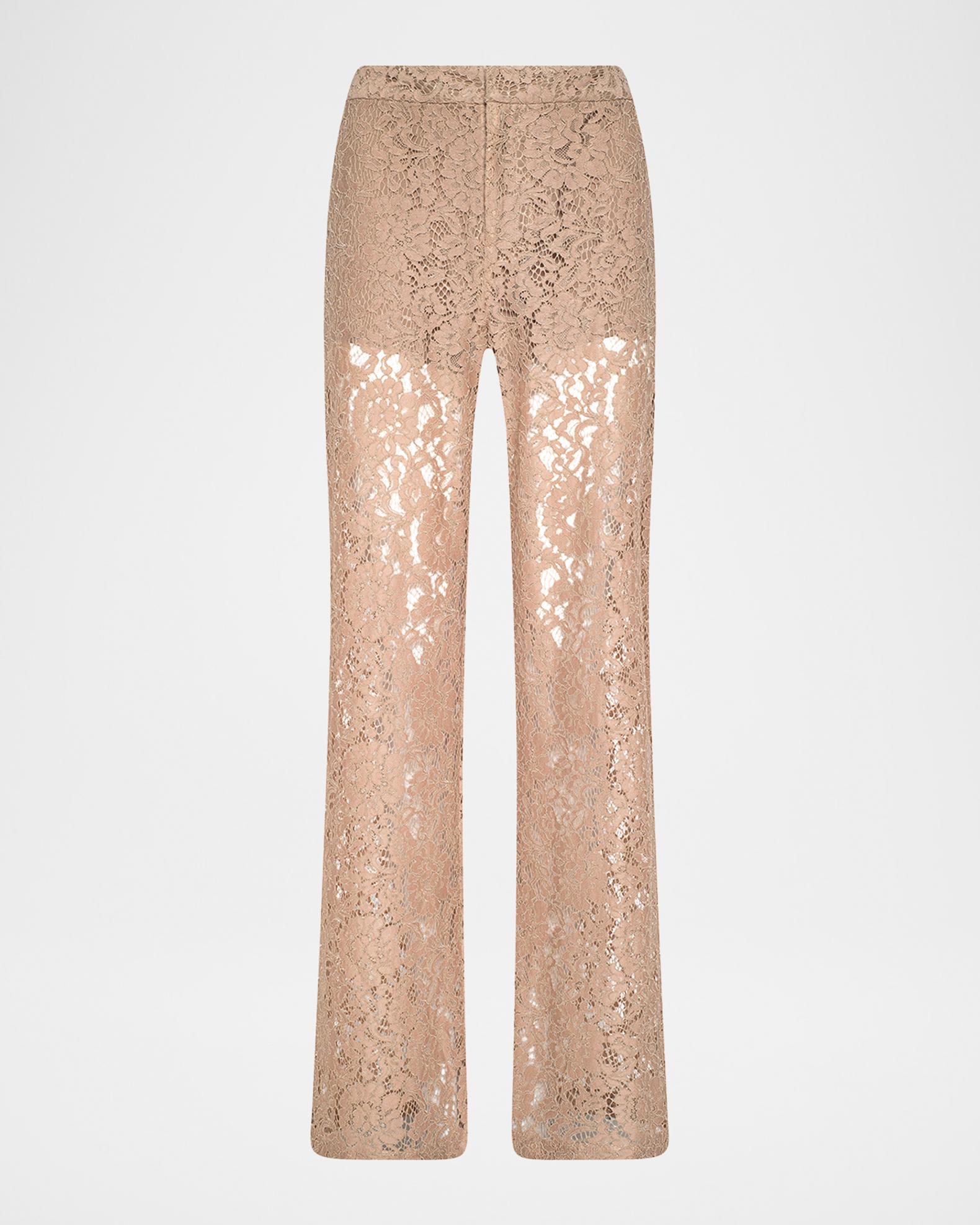 L'Agence Livvy Floral Lace Straight-Leg Trousers | Neiman Marcus