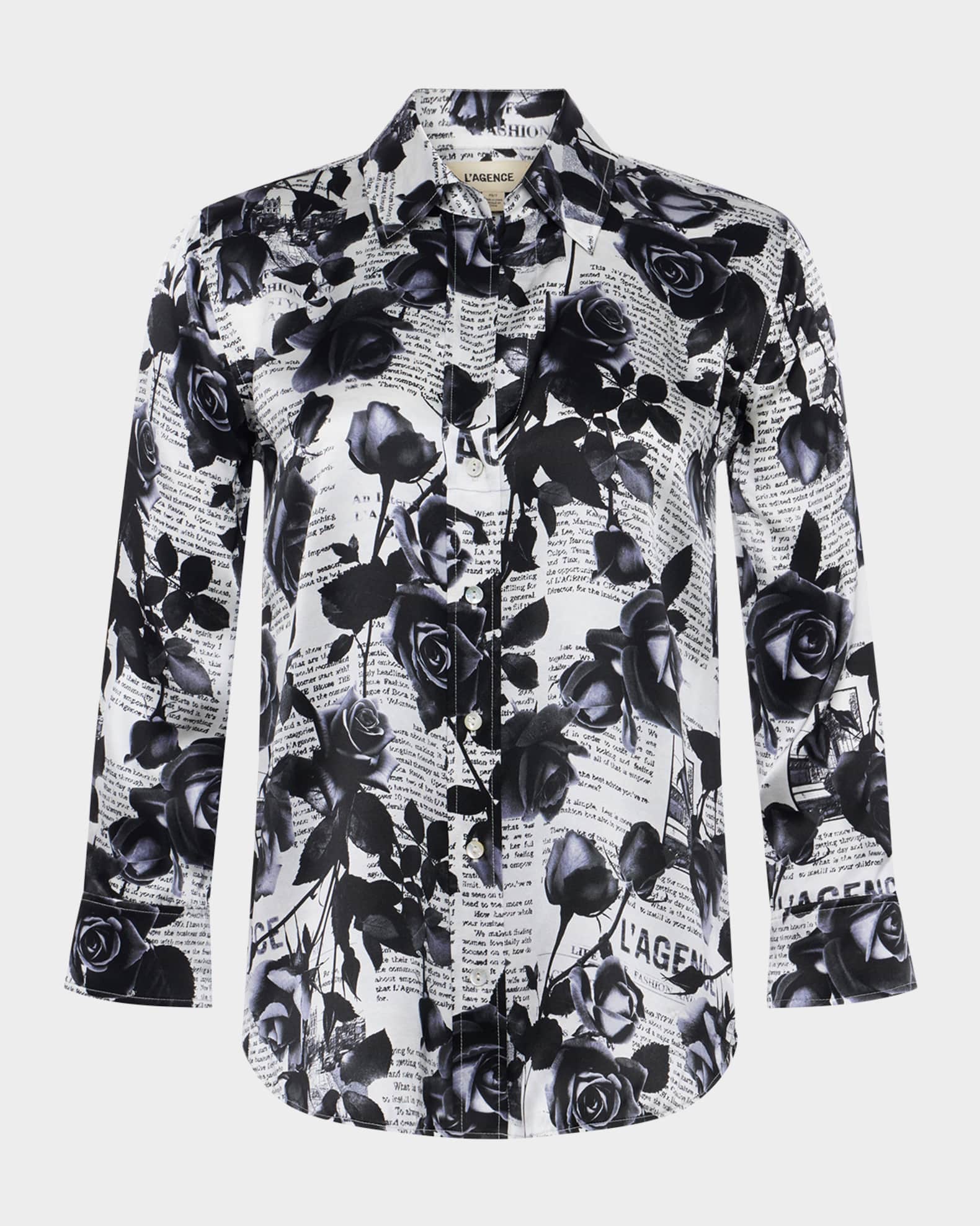 Rose Newspaper Dani Silk Blouse 0