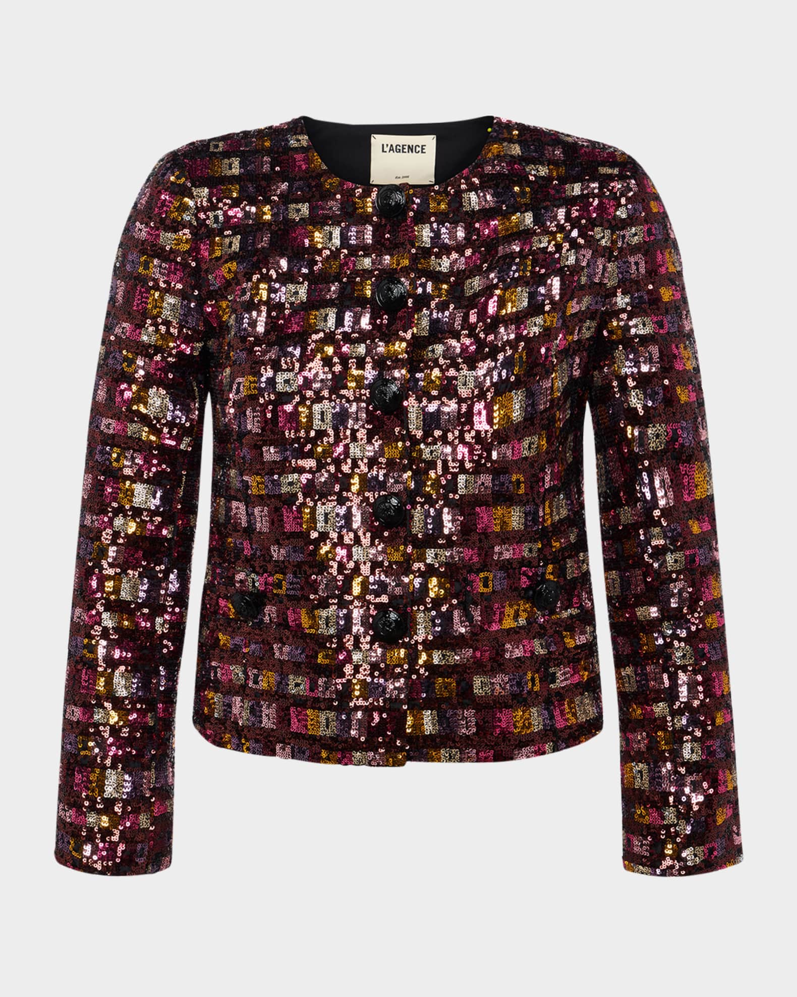 Caprina Sequined Bracelet-Sleeve Jacket 0