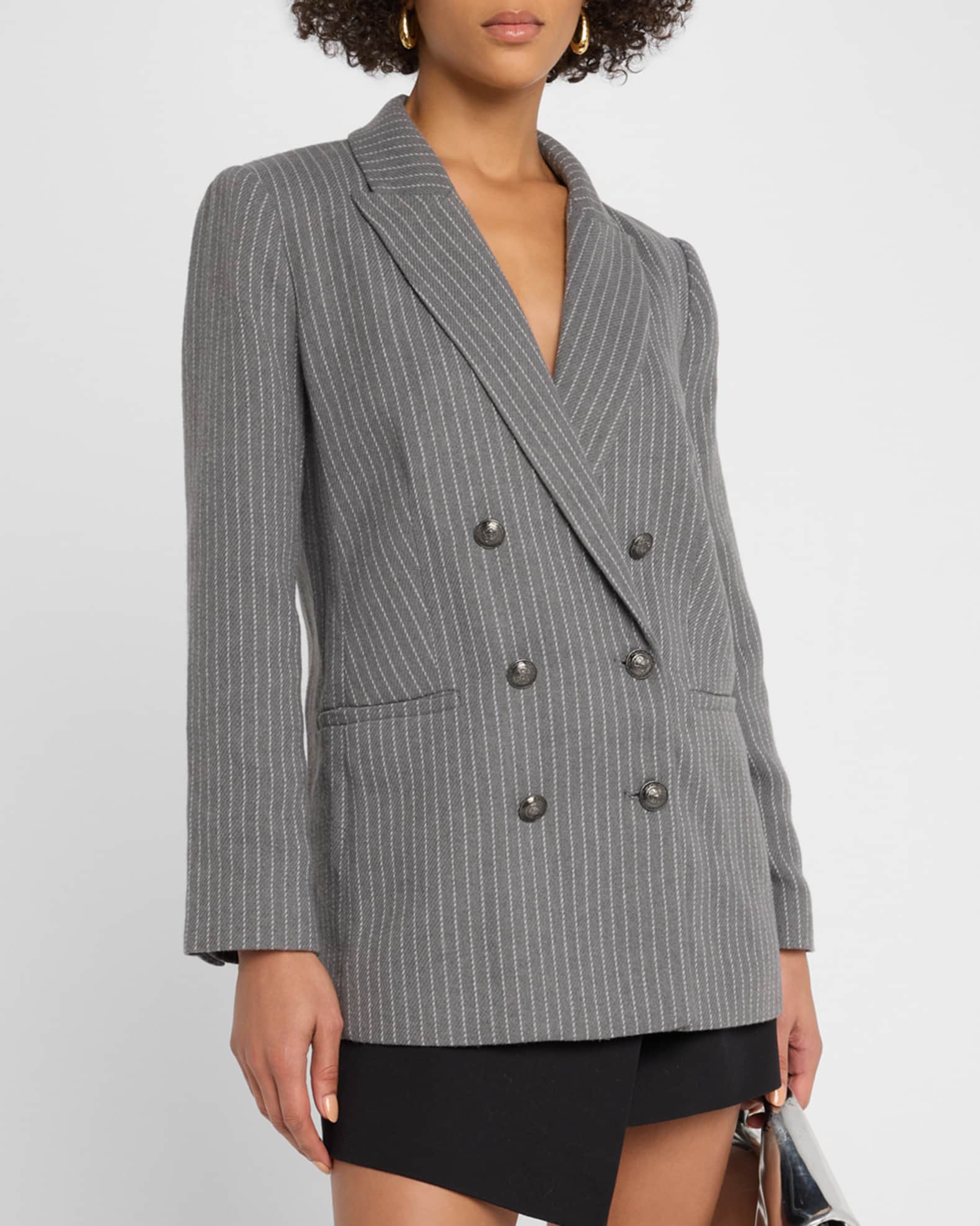 L'Agence Aimee Relaxed Double-Breasted Blazer | Neiman Marcus