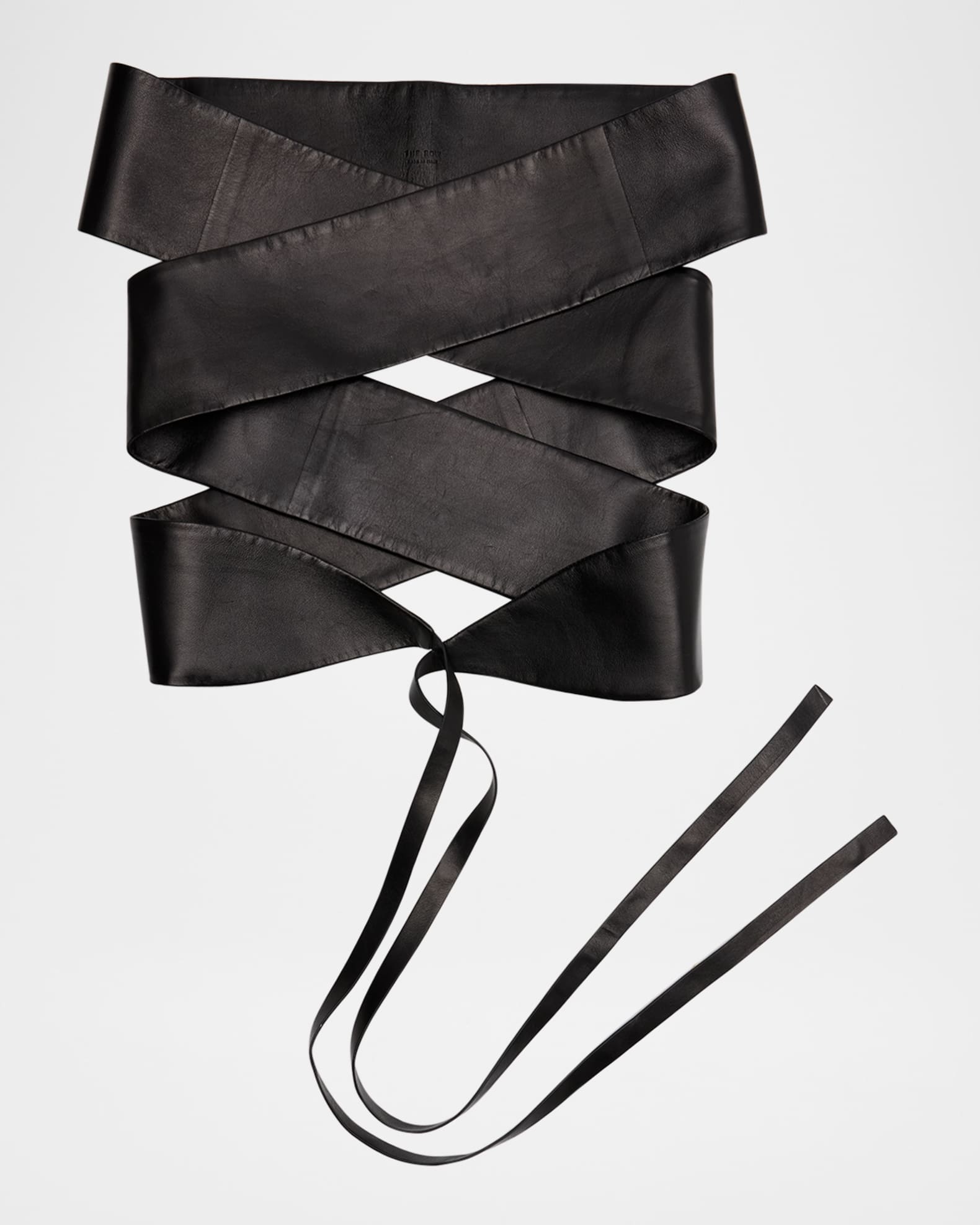 Wide Leather Wrap Belt 0