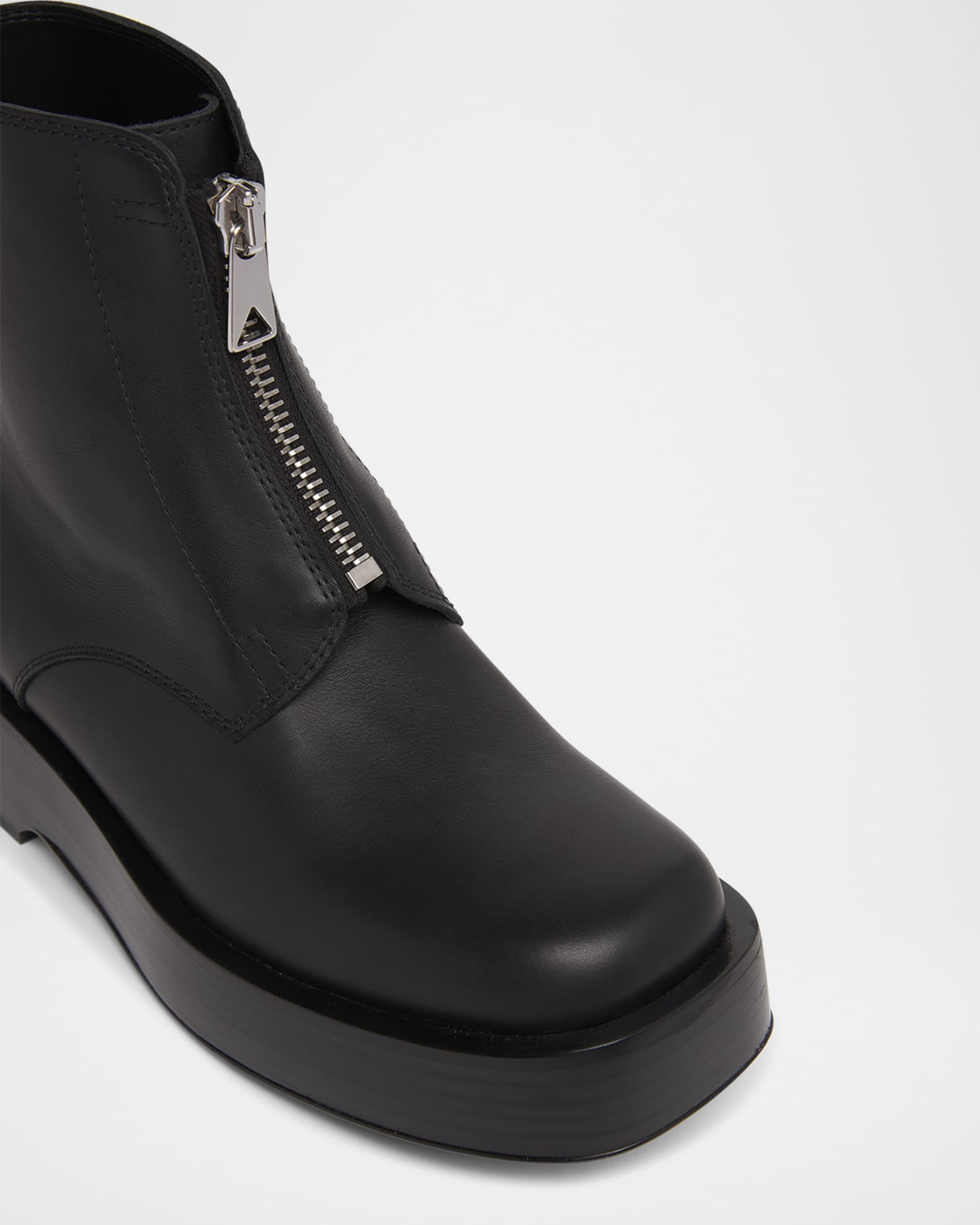 Bottega Veneta Torino Leather Front-Zip Ankle Boots | Neiman Marcus