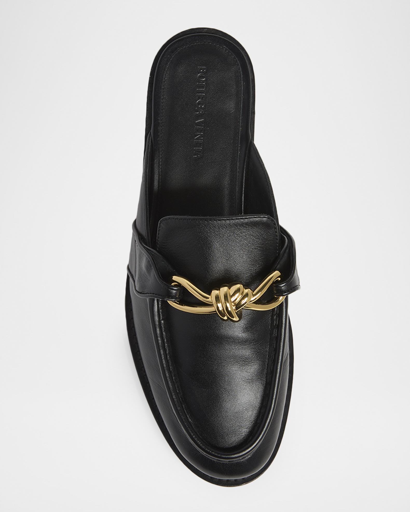 Bottega Veneta Astaire Knot Leather Loafer Mules | Neiman Marcus