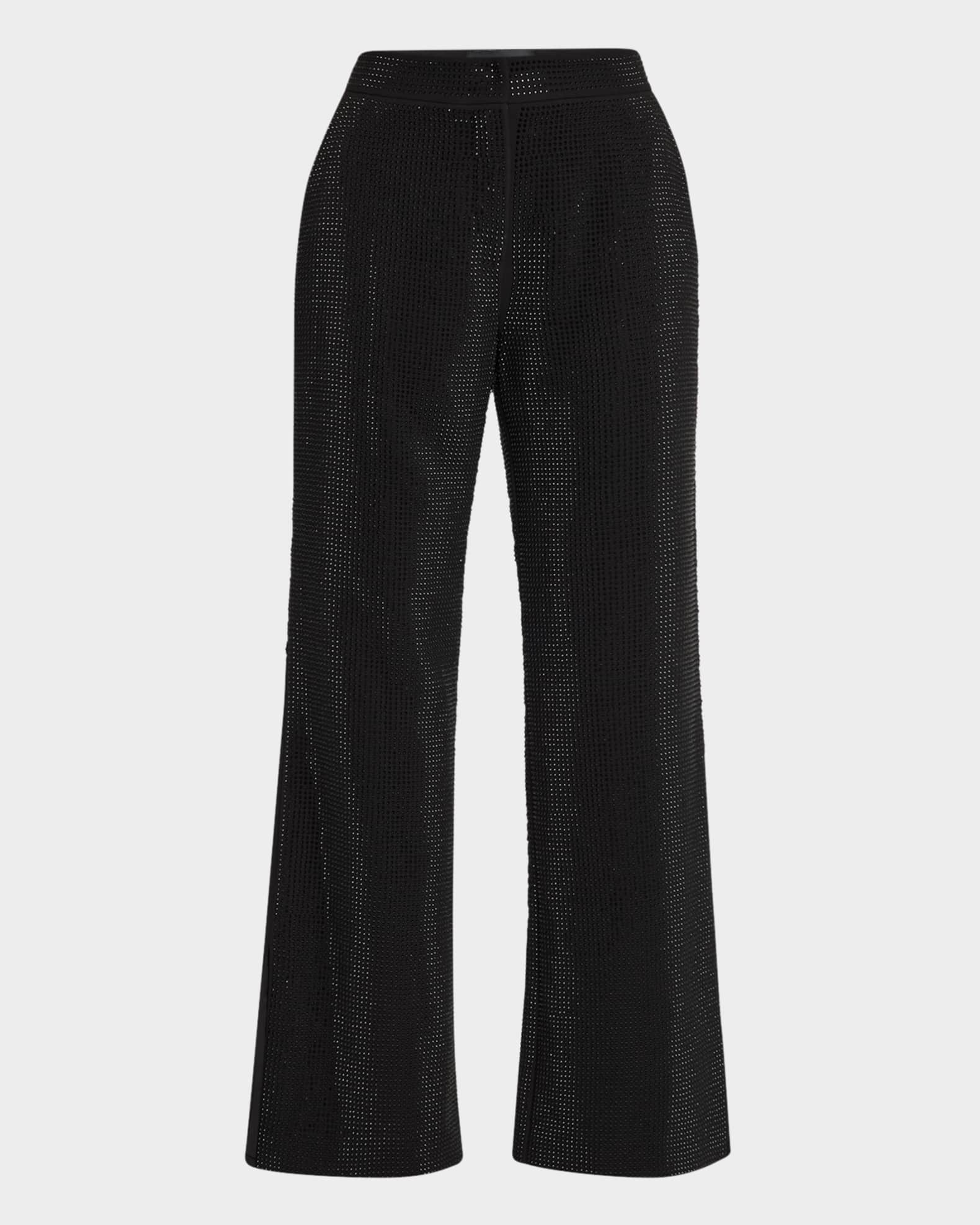 Elie Tahari The Briella Rhinestone Ankle Flare Pants Neiman Marcus