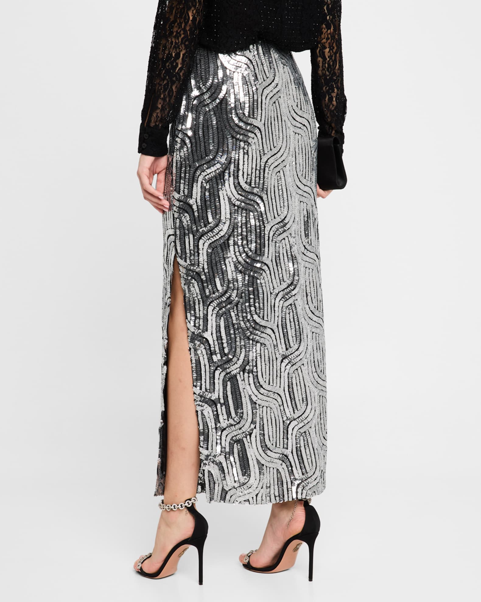 今季一番 Maxi Sequin Allover Bella The Tahari Elie Skirt Marcus Neiman | スカート