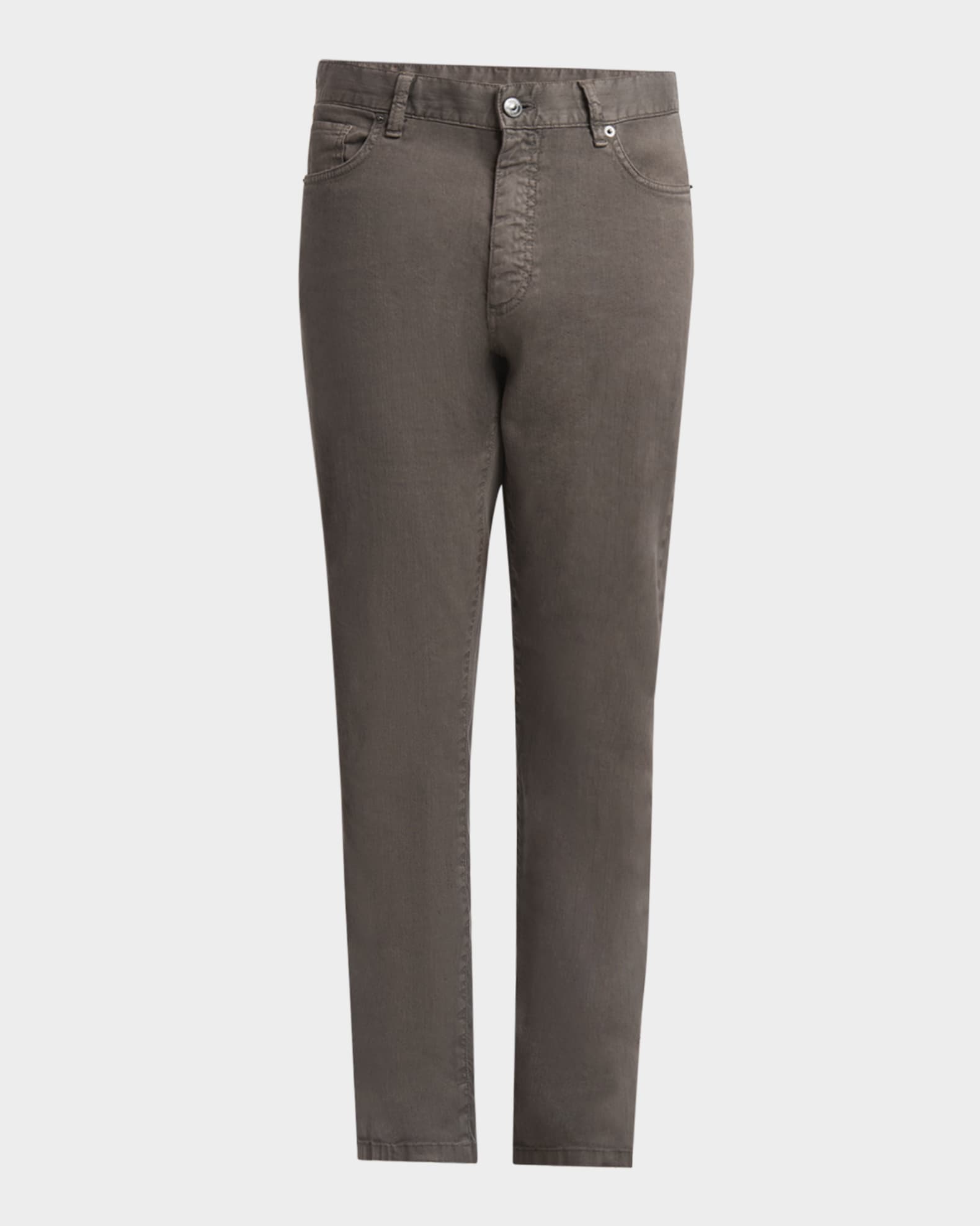 Men's Comfort Linen and Cotton Five-Pocket Pants 0