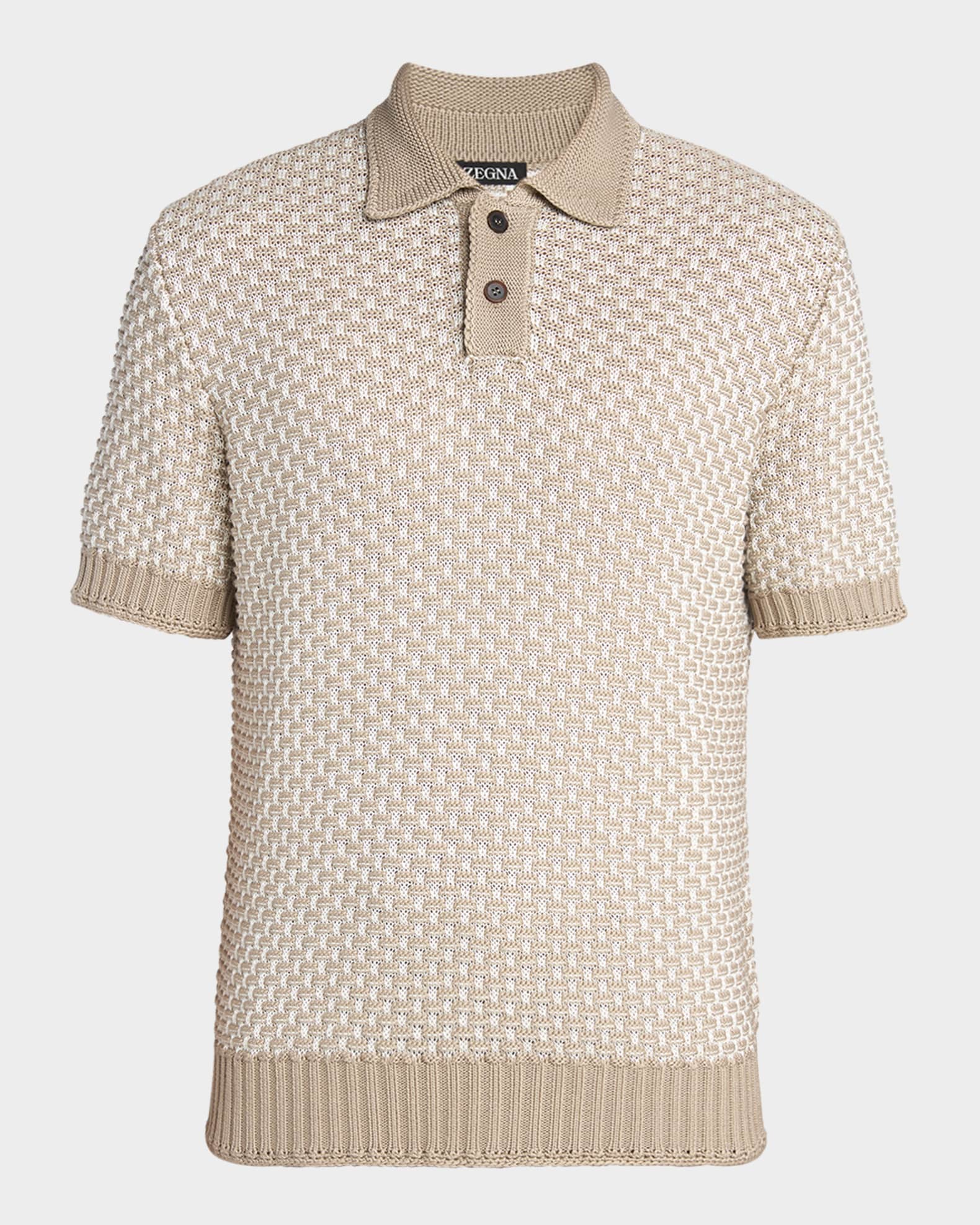 Men's Jacquard Polo Sweater 0