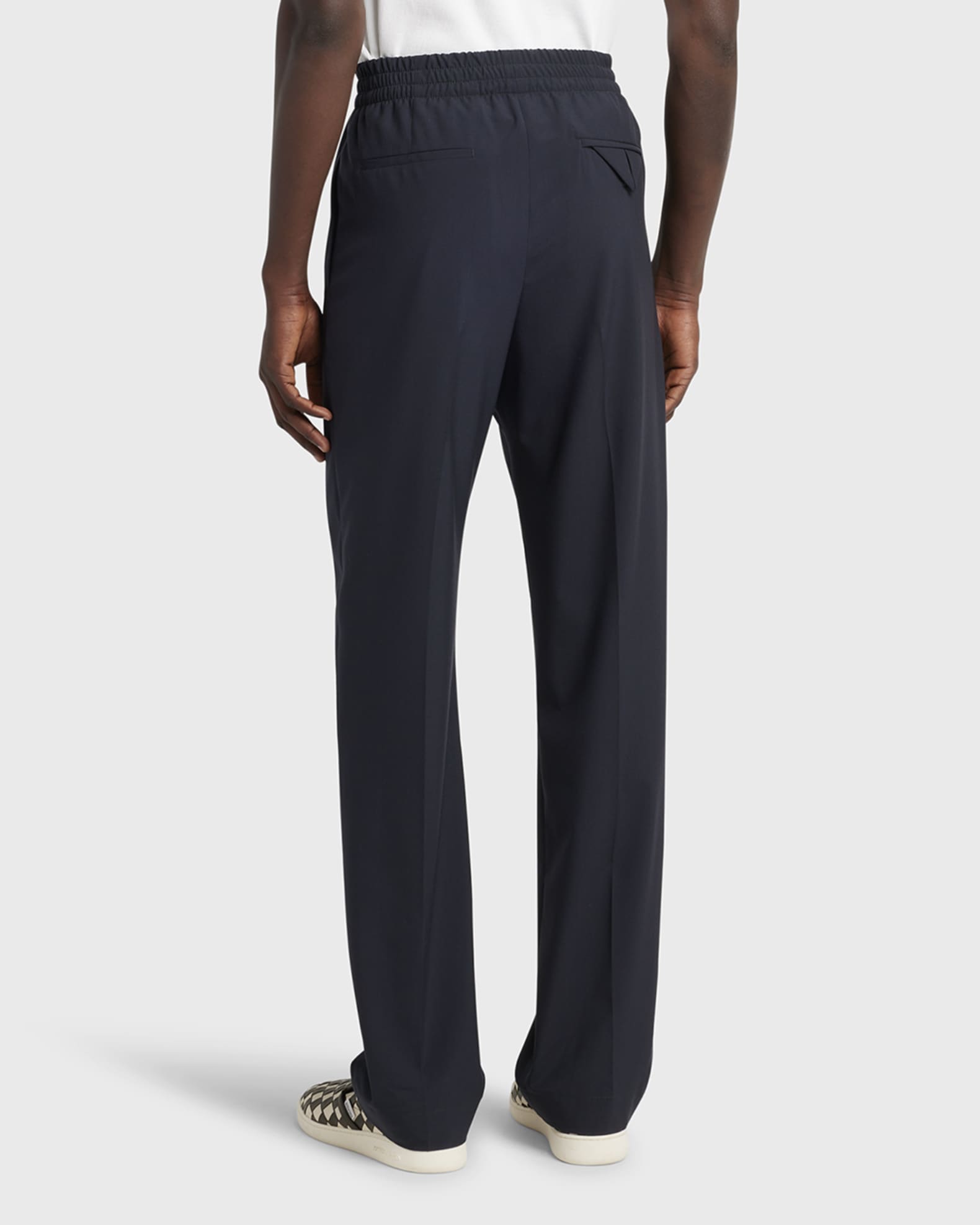 【送料&関税込】Bottega Veneta Merino Wool Knit Pants Bottega Veneta Subtle Striped Straight-Leg Wool Trousers