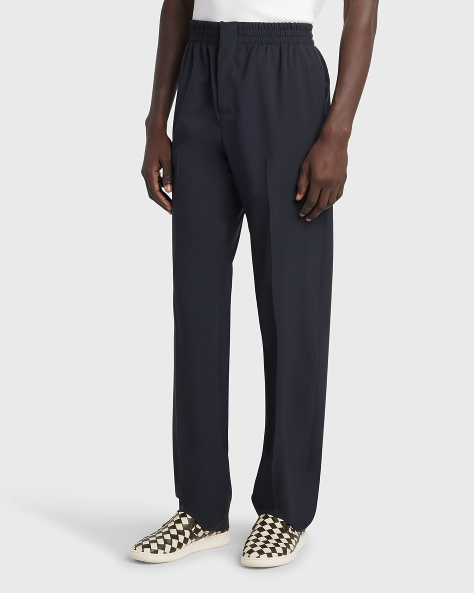 【送料&関税込】Bottega Veneta Wool Slim-fit Trousers Bottega Veneta Men's Fine Wool Trousers | Neiman Marcus