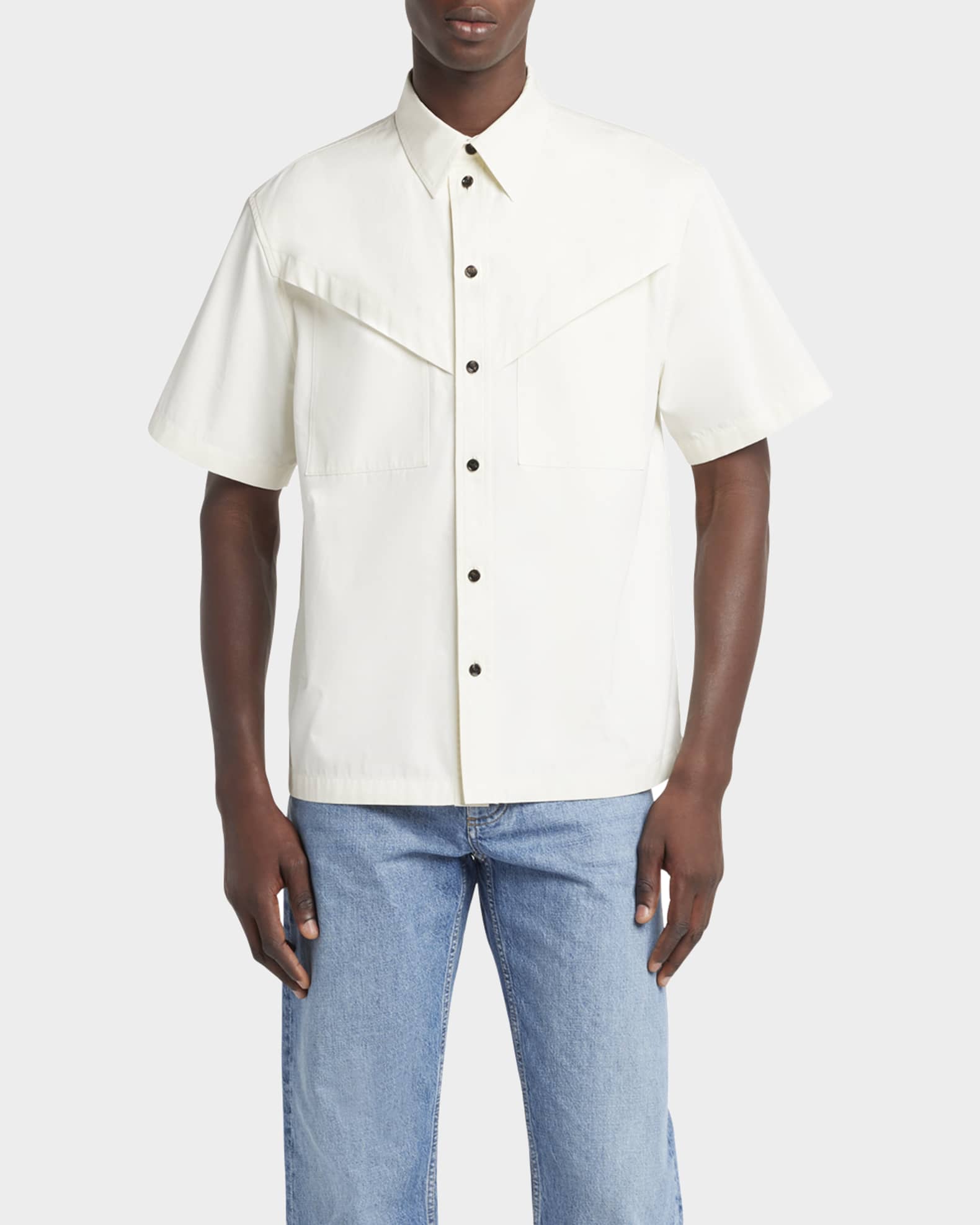 Men's Yoked Twill Sport Shirt 1