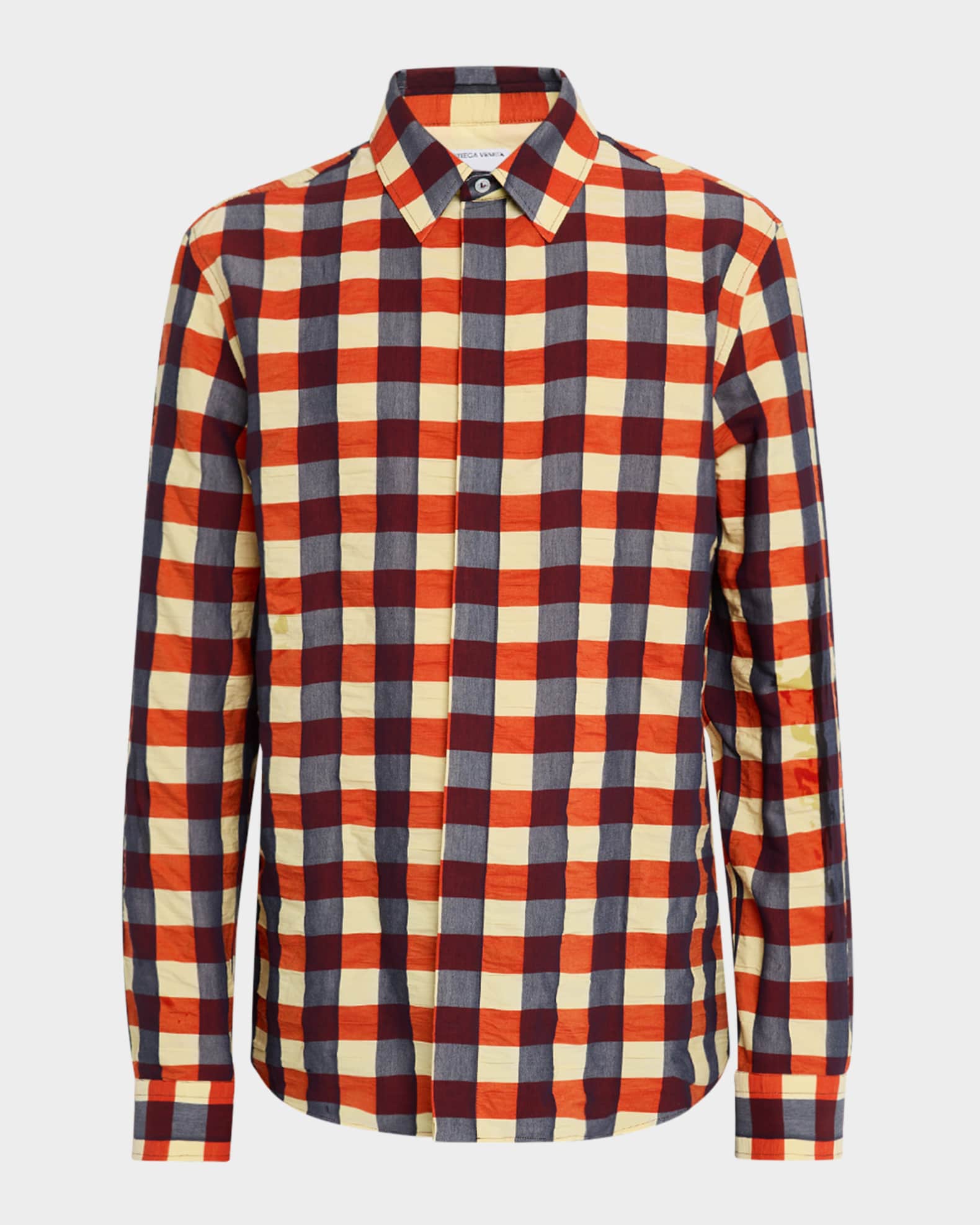 Men's Macro-Gingham Sport Shirt 0