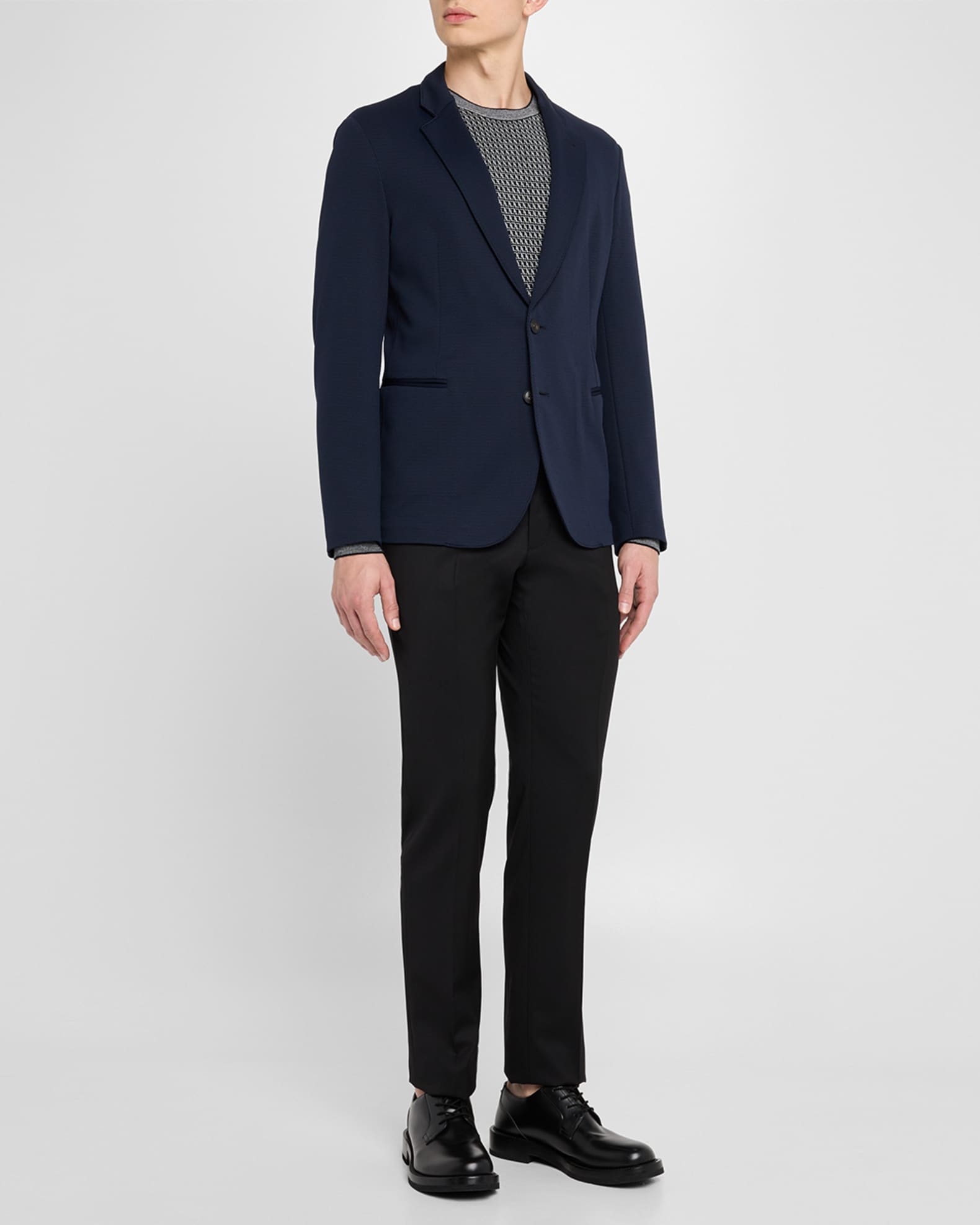 Men's Rice Stitch Single-Breasted Sport Coat 1